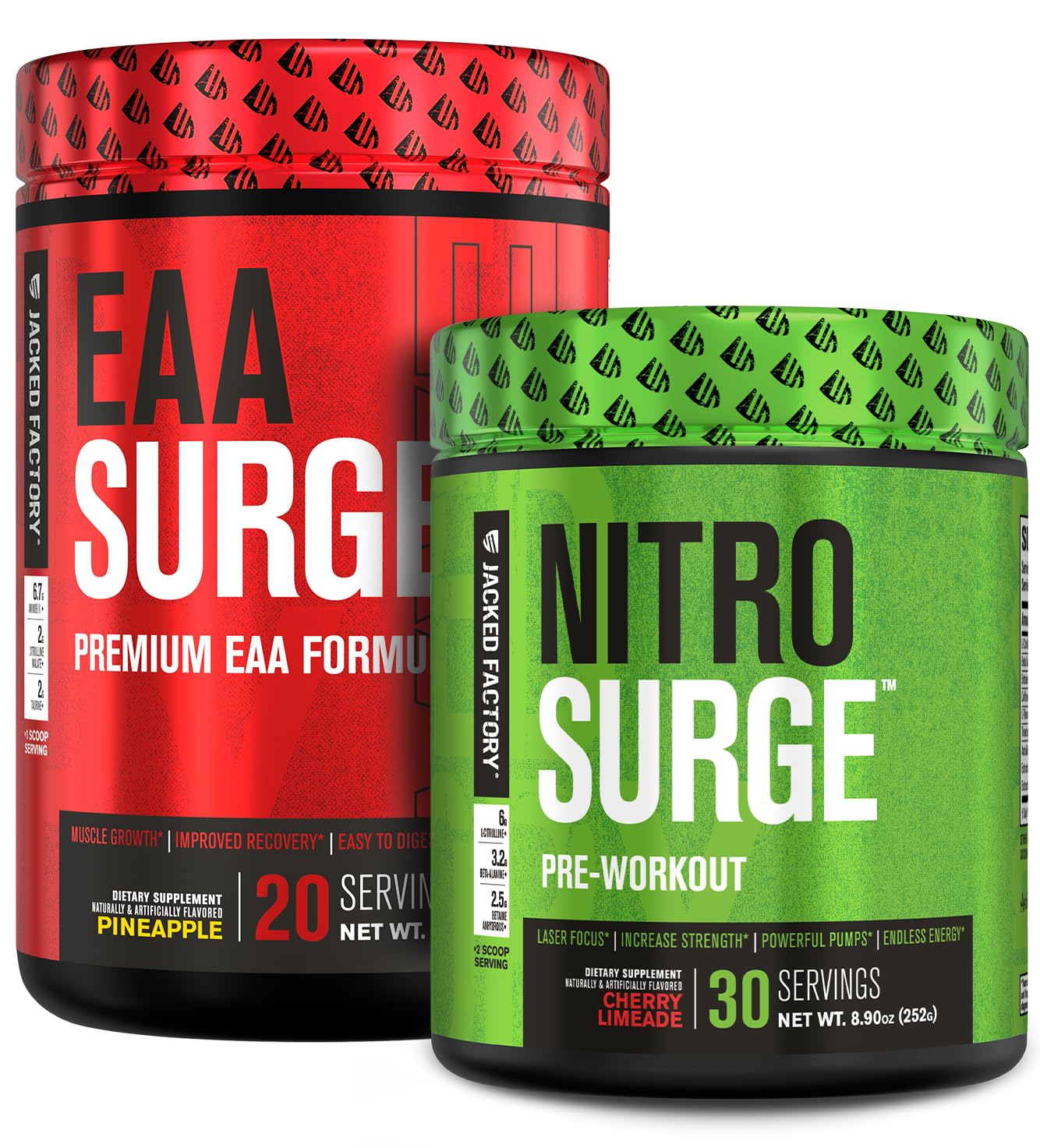 Jacked Factory Nitrosurge Pre-Workout & EAA Surge Essential Amino Acids Bundle Jacked FactoryAu supplements