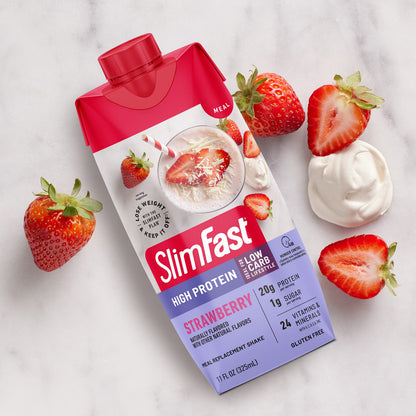 SlimFast Protein Shake, Strawberry- 20g Protein, Meal Replacement Shake Ready to Drink SlimFastUS supplements