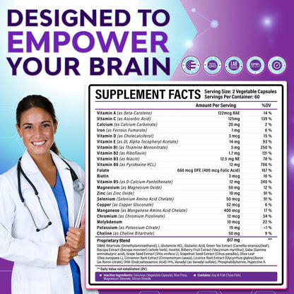 40-in-1 Brain Booster Supplements for Memory, Focus, Clarity, Energy, Performance Rainbow Nutrients, LLCUS supplements