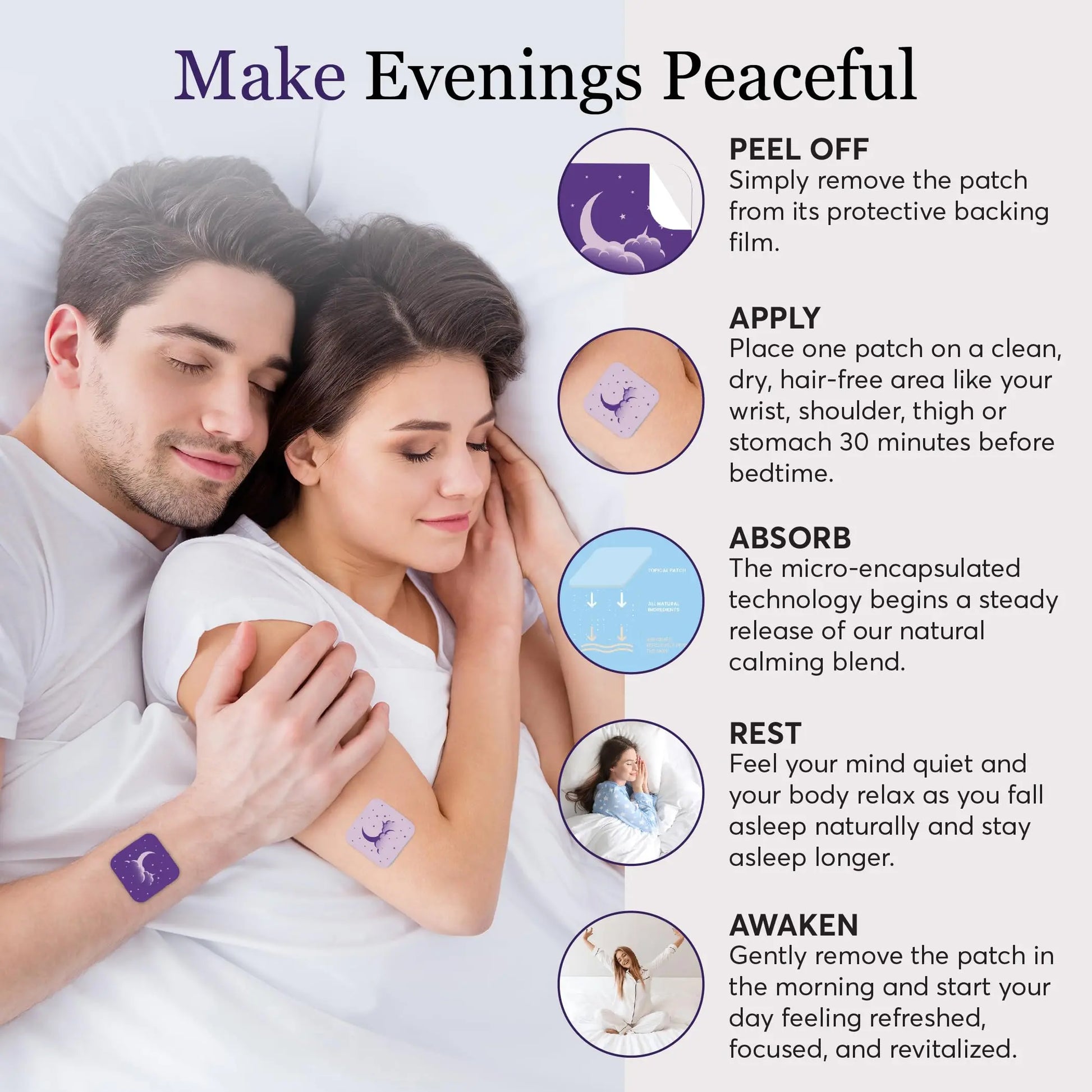 Zovira Sleep Patches for Adults, Melatonin Free with Lavender & Magnesium | Time-Release Transdermal, Aromatherapy Sleep Aid | Non-Habit Forming, Hypoallergenic, All-Night Restorative Sleep | 28 Count ZOVIRAnz supplements