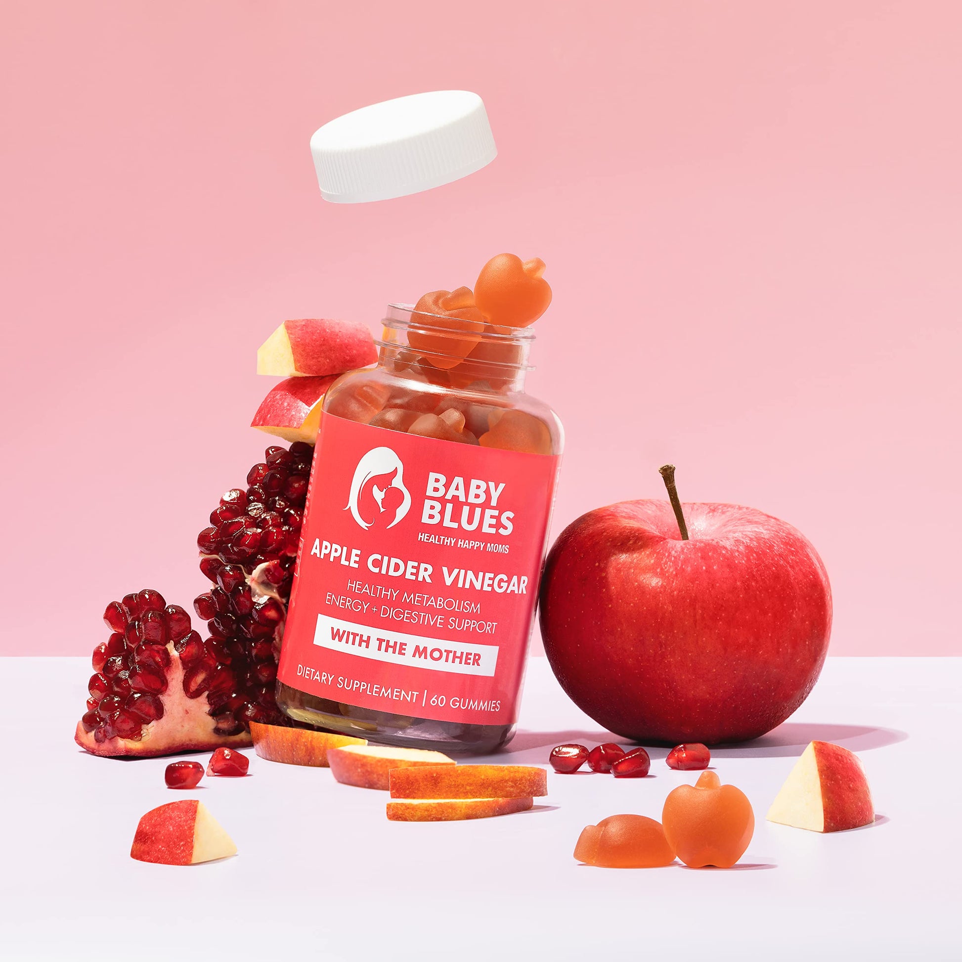 Baby Blues Apple Cider Vinegar Gummies - Vegan, Non-GMO & Gluten-Free, Postpartum Dietary Supplement Baby BluesAu supplements