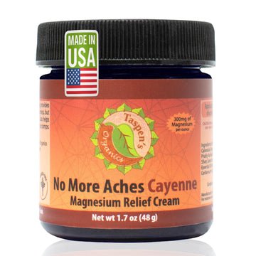 Taspen's Organics Magnesium No More Aches Cayenne Relief Cream – Pain, Tension & Nerve Comfort – Muscle Relief – Warming with Cayenne, Ginger, Arnica & St. John's Wort – Topical Fast Relief (1.7 oz) Taspen's OrganicsAu supplements