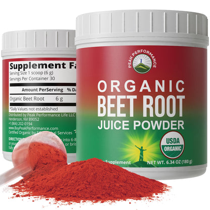 Organic Beet Root Powder - Ultra High Purity Super Food Beets Juice Powder. 100% Pure Nitric Oxide Boosting Beetroot Supplement. Keto, Paleo, Vegan Reds Superfood Rich in Polyphenols Peak PerformanceUS supplements