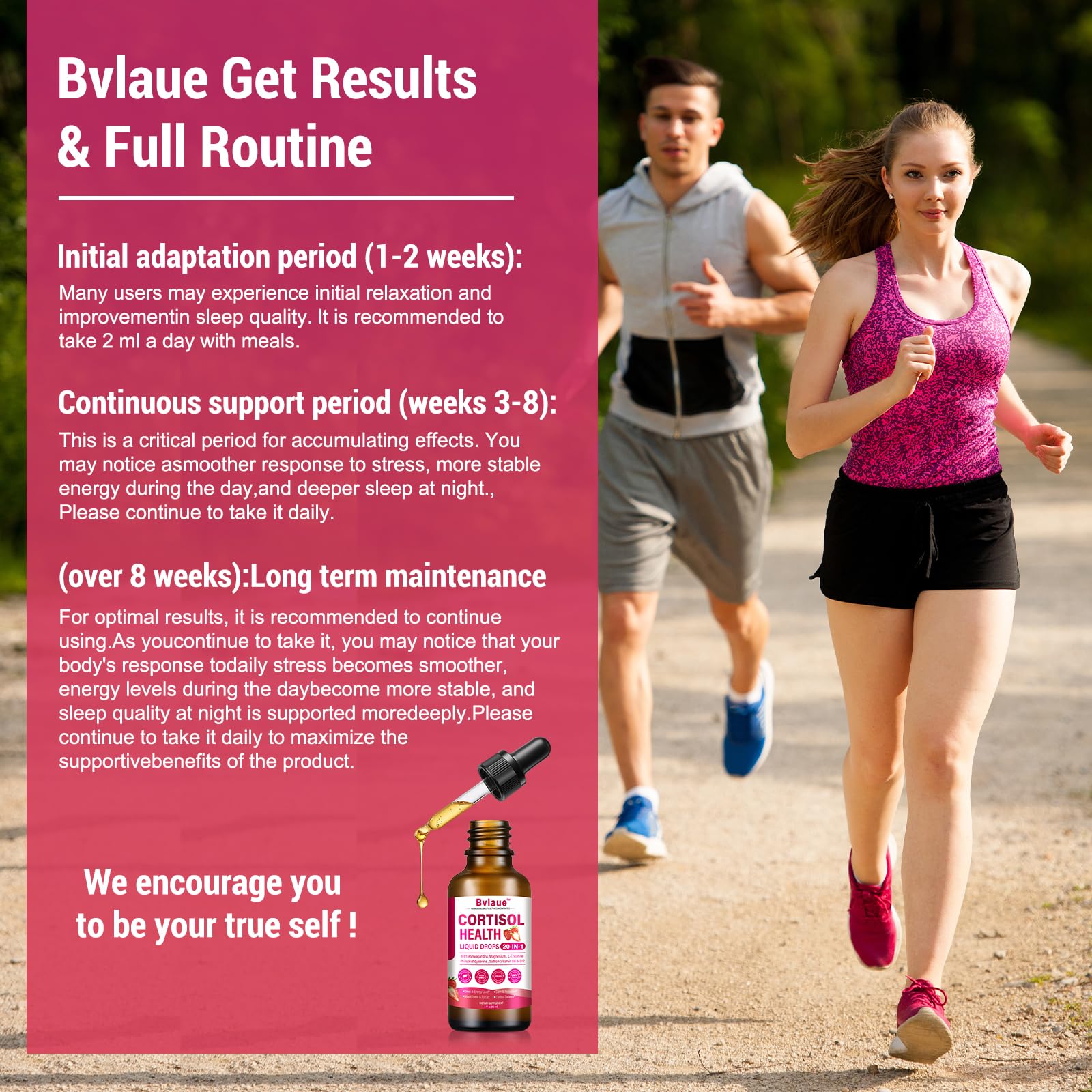 Bvlaue Cortisol Supplements Detox for Women - 20-in-1 Cortisol Reducer,Manager,Lower w/Ashwagandha,Magnesium,L-Theanine,Saffron,Rhodiola for Hormone Balance/Sleep/Stress Relief,Strawberry Flavor BvlaueAu supplements