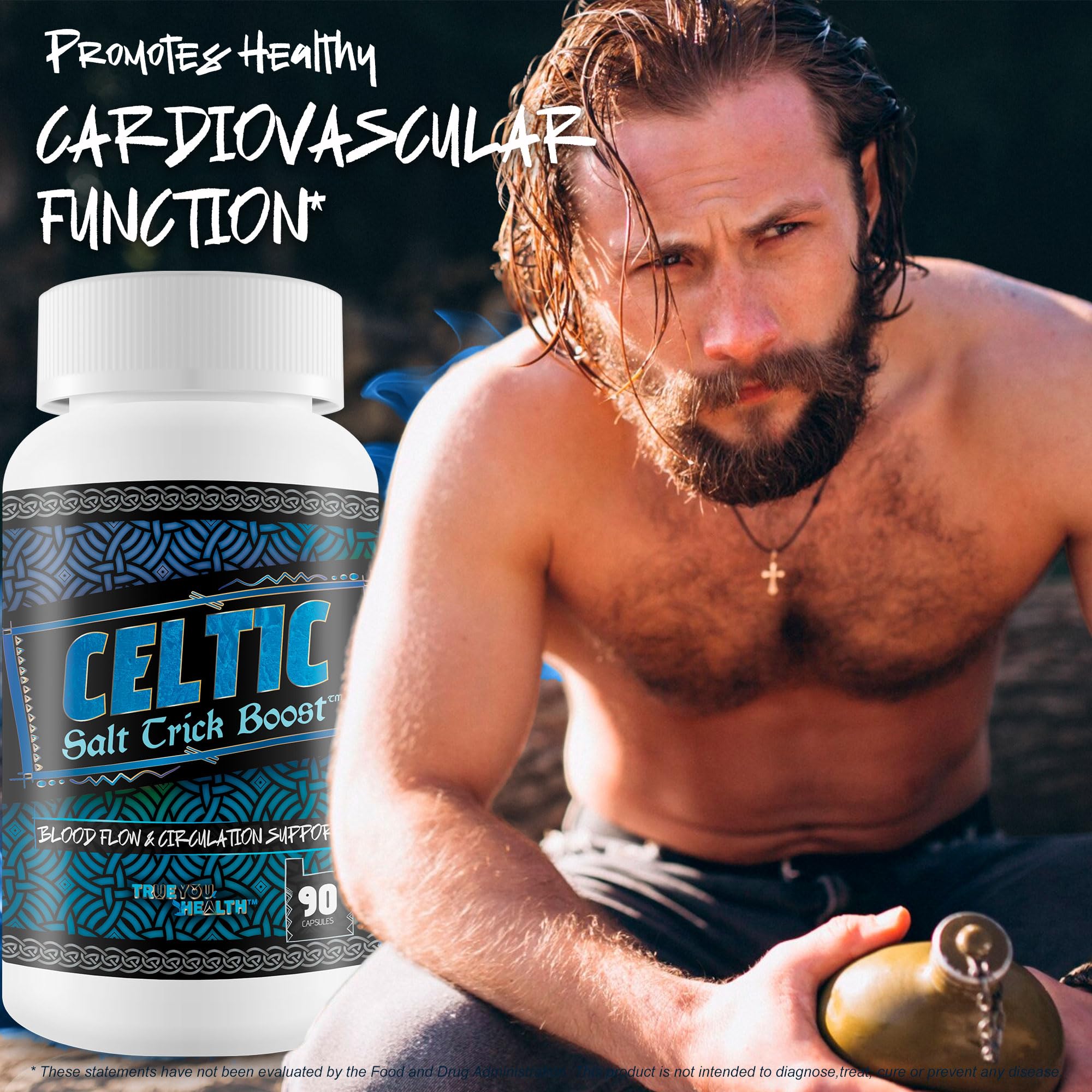 Celtic Salt Trick Boost for Blood Flow - Improved Formula - Our Best Blood Circulation Supplements for Men - Increase Blood Flow Care Blood Circulation Pills - Advanced Blood Flow Support True You HealthAu supplements