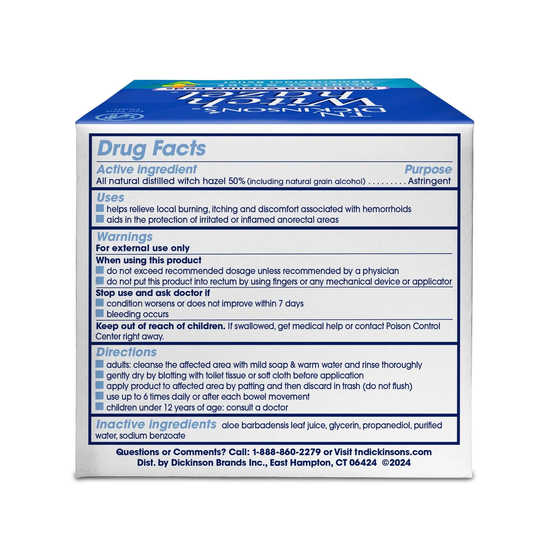 T.N. Dickinson’s Medicated Cooling Pads with Witch Hazel and Aloe | Hemorrhoid Treatment, Postpartum Care, Feminine & Rectal Relief | 100 Rounds T.N. Dickinson'sAu supplements
