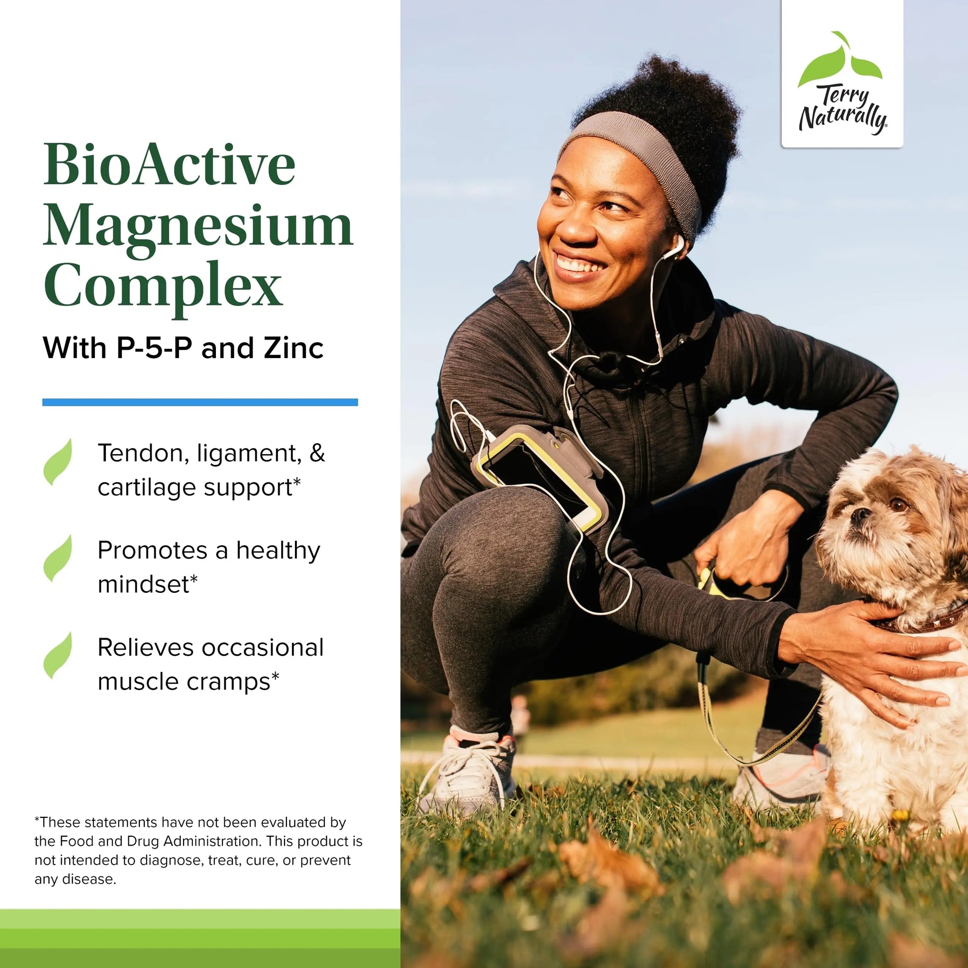 Terry Naturally BioActive Magnesium Complex - Bone & Heart Health Support - Supplement with Vitamin B6, Zinc & Magnesium - Pyridoxal-5-Phosphate Vegan Capsule Supplement - 120 Capsules Terry Naturallynz supplements