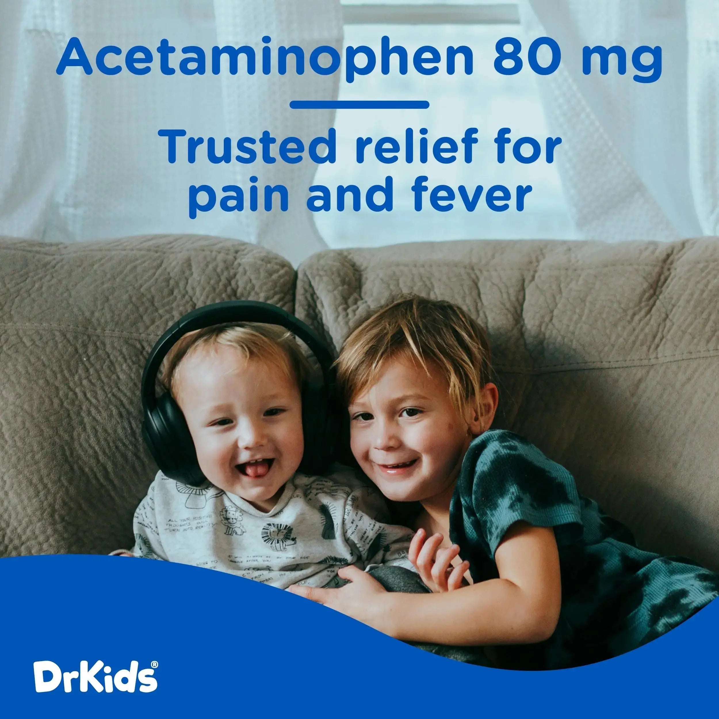 Dr. Kids Children’s Pain and Fever Chewable Gels – Pain Relief and Fever Reducer for Kids Ages 2–11, 80 mg Chewable Acetaminophen for Headache, Sore Throat, Cold & Flu, Pineapple Flavor, 26 Count Dr. KidsAu supplements