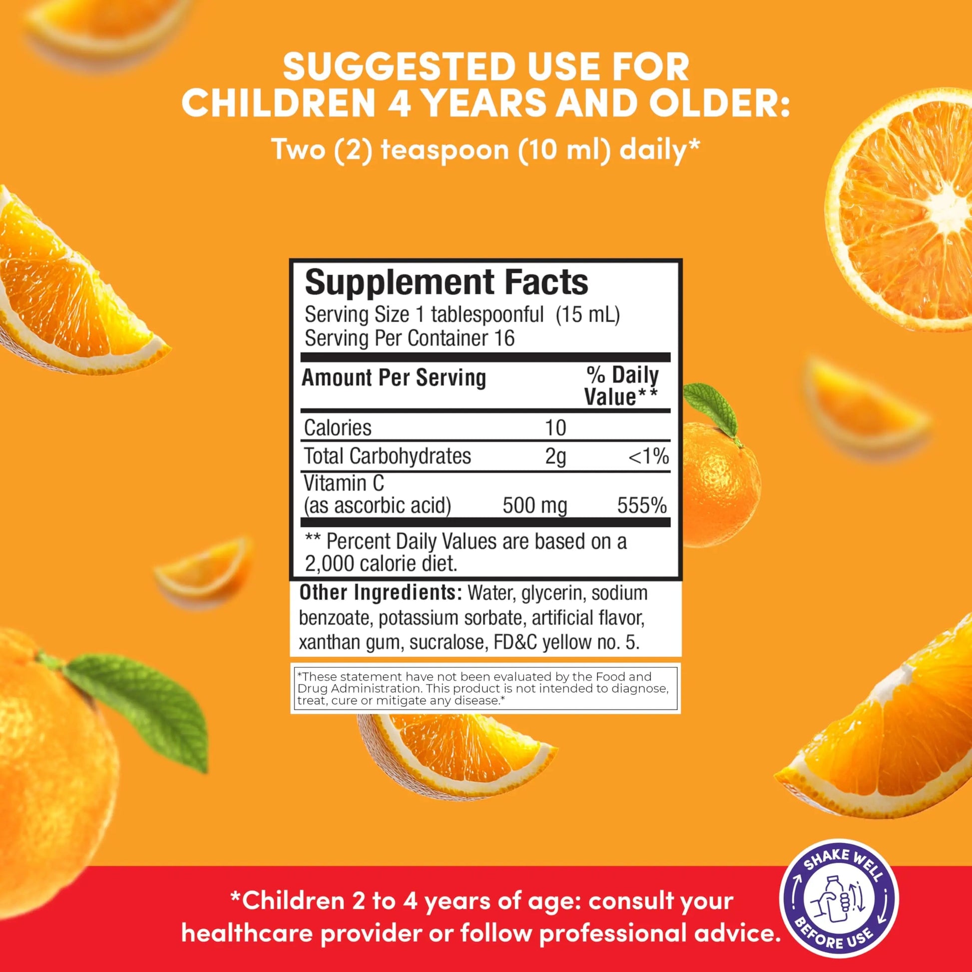 GirafKids Multivitamin Syrup + Liquid Vitamin C Bundle for Kids Ages 4+ | Omega-3, Beta Glucan, Folic Acid & Antioxidant Support | Peach & Orange Flavors PHARMADELAu supplements