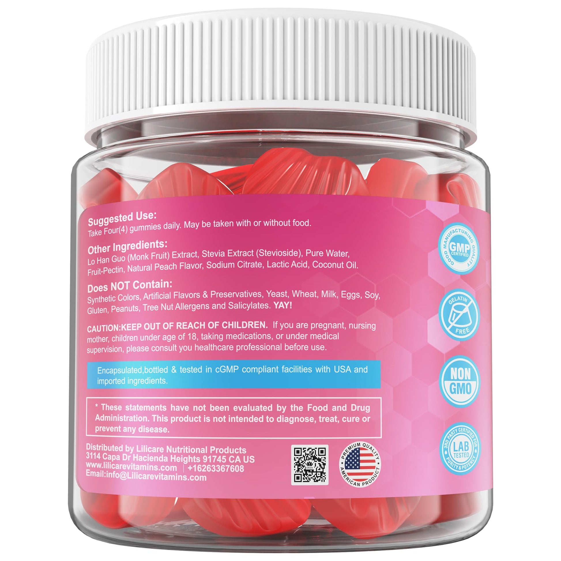 Creatine for Women Gummies, Micronized Creatine Monohydrate + Myo-Inositol, Collagen Peptides, BCAAs, Hyaluronic Acid, Vitamin B6 B12, Zinc for Enërgy, Föcus, Hörmonal Balance, Sugar Free, 120 Counts LILICAREAu supplements