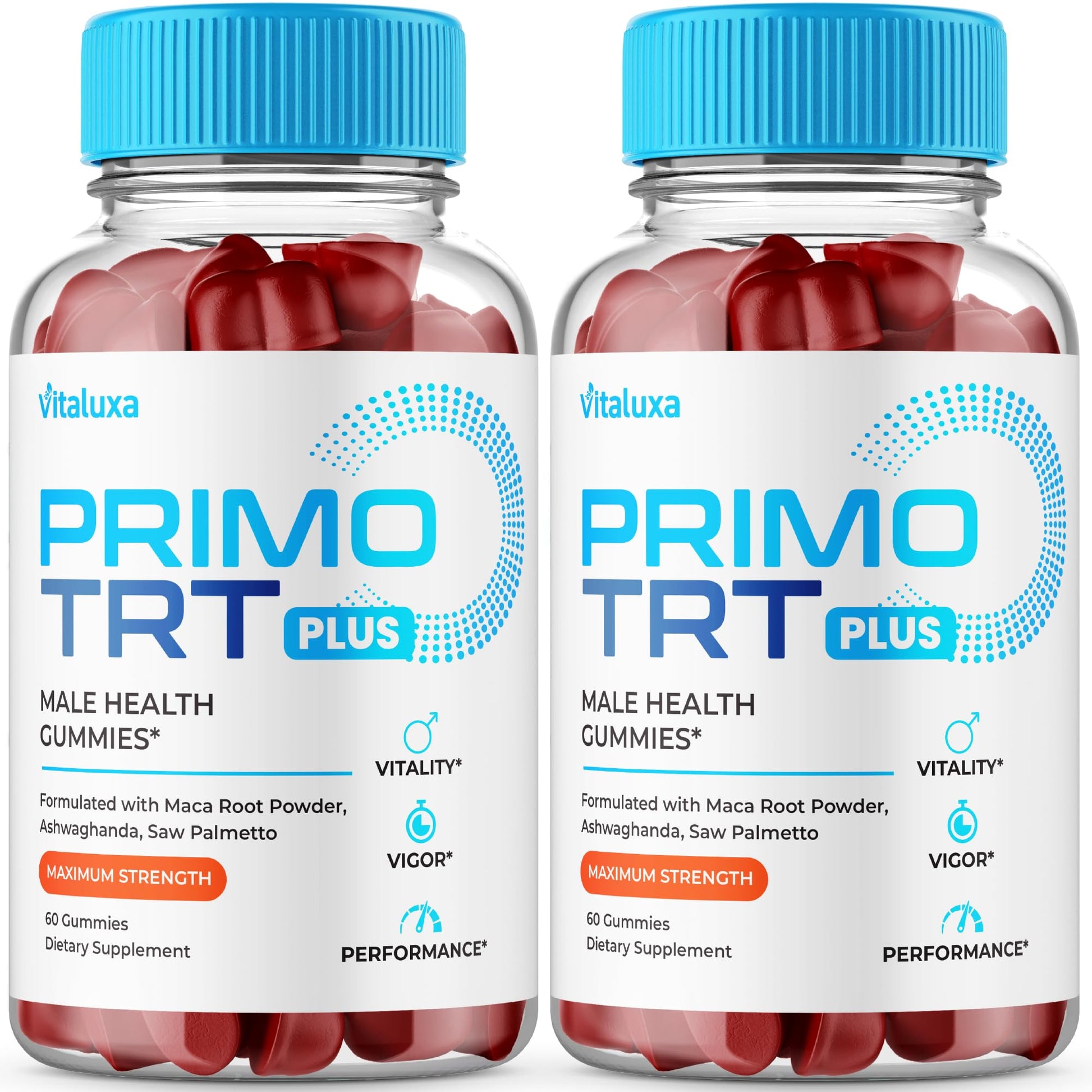 (2 Pack) Primo TRT Gummies, Primo TRT Advanced Performance Blend Supplement, PrimoTRT Try Prime Gomitas Maximum Strength for Males Support for Overall Health Wellness All Natural Ingredients (120 Ct) VitaluxaAu supplements