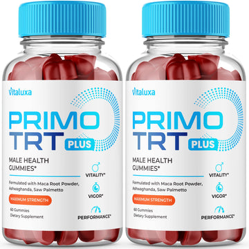 (2 Pack) Primo TRT Gummies, Primo TRT Advanced Performance Blend Supplement, PrimoTRT Try Prime Gomitas Maximum Strength for Males Support for Overall Health Wellness All Natural Ingredients (120 Ct) VitaluxaAu supplements