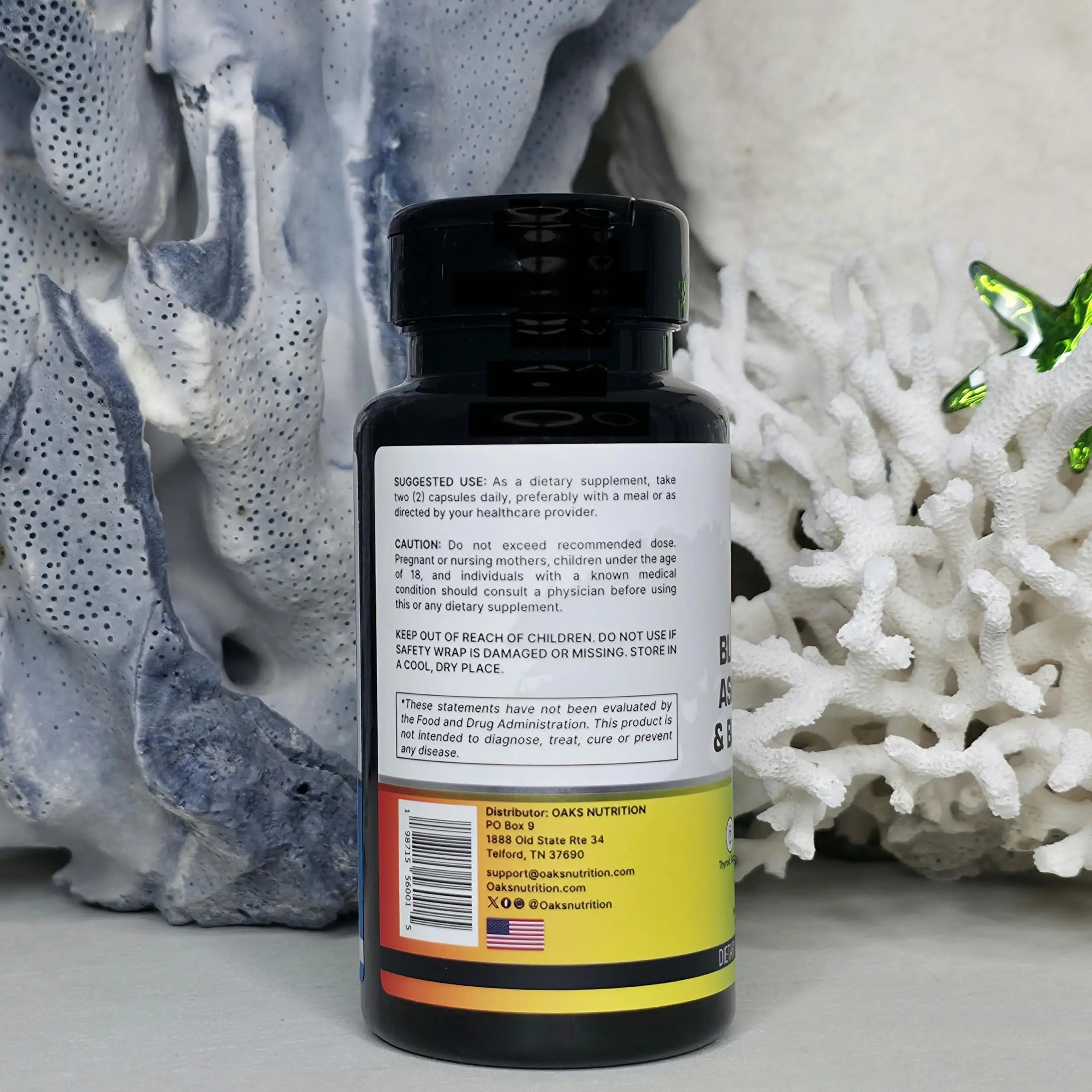 Oaks Nutrition Premium 15-in-1 Sea Moss Multivitamin with Black Seed Oil, Ashwagandha, Turmeric, Bladderwrack, Burdock, Elderberry Oaks NutritionAu supplements