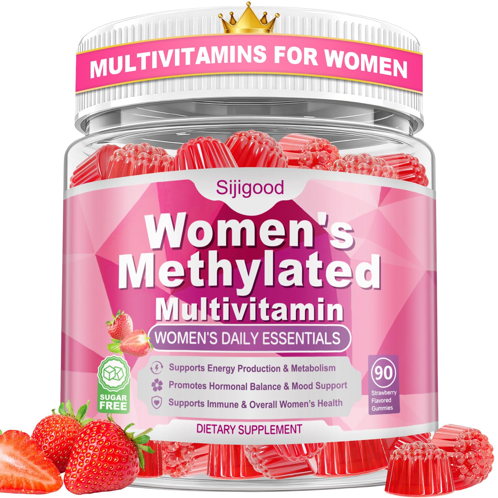 Sijigood 90 Count | Methylated Multivitamin Gummies for Women – Womens Multivitamin Gummies with B Complex, Minerals, CoQ10, Myo-Inositol for Energy, Hormone Balance & Immune Support Sugar Free SijigoodAu supplements