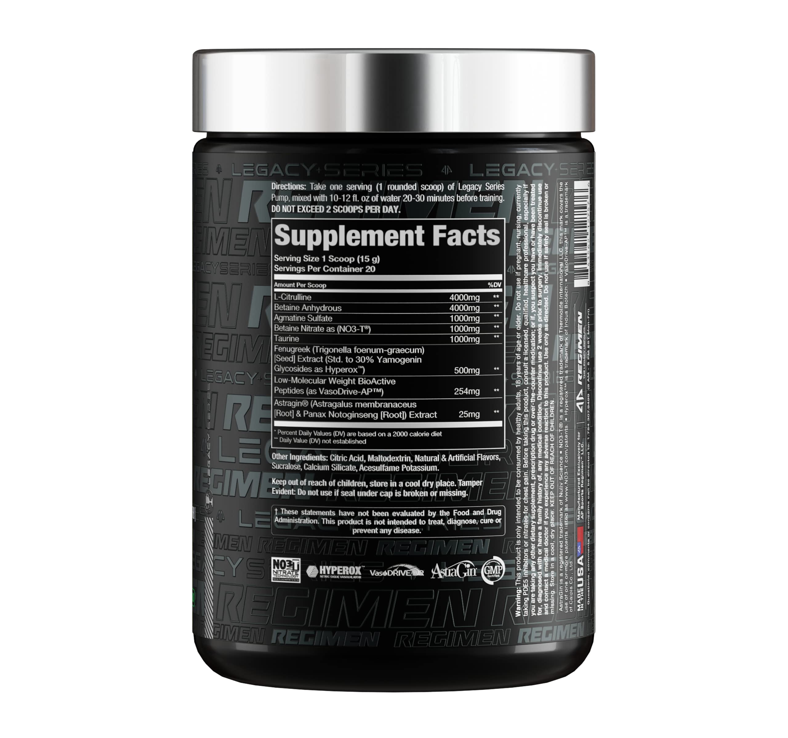 Legacy Series Pump Stim Free Muscle Pump Amplifier Pre-Workout Powder by AP Sports AP RegimenAu supplements