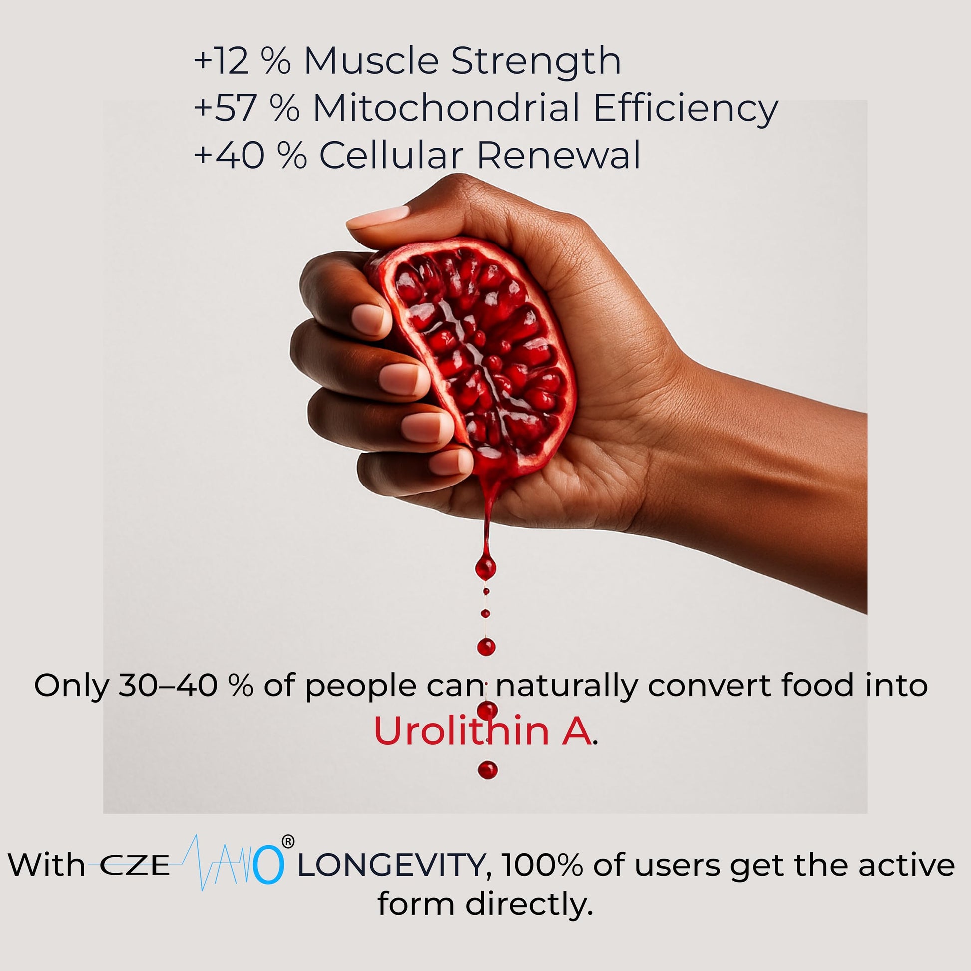 CzeNano Longevity – Ultra-Pure Urolithin A Supplement 1000 mg | Mitochondrial Support, Cellular Energy & Muscle Strength | Third-Party Tested COA | 60 Vegan Capsules CzeNanoAu supplements