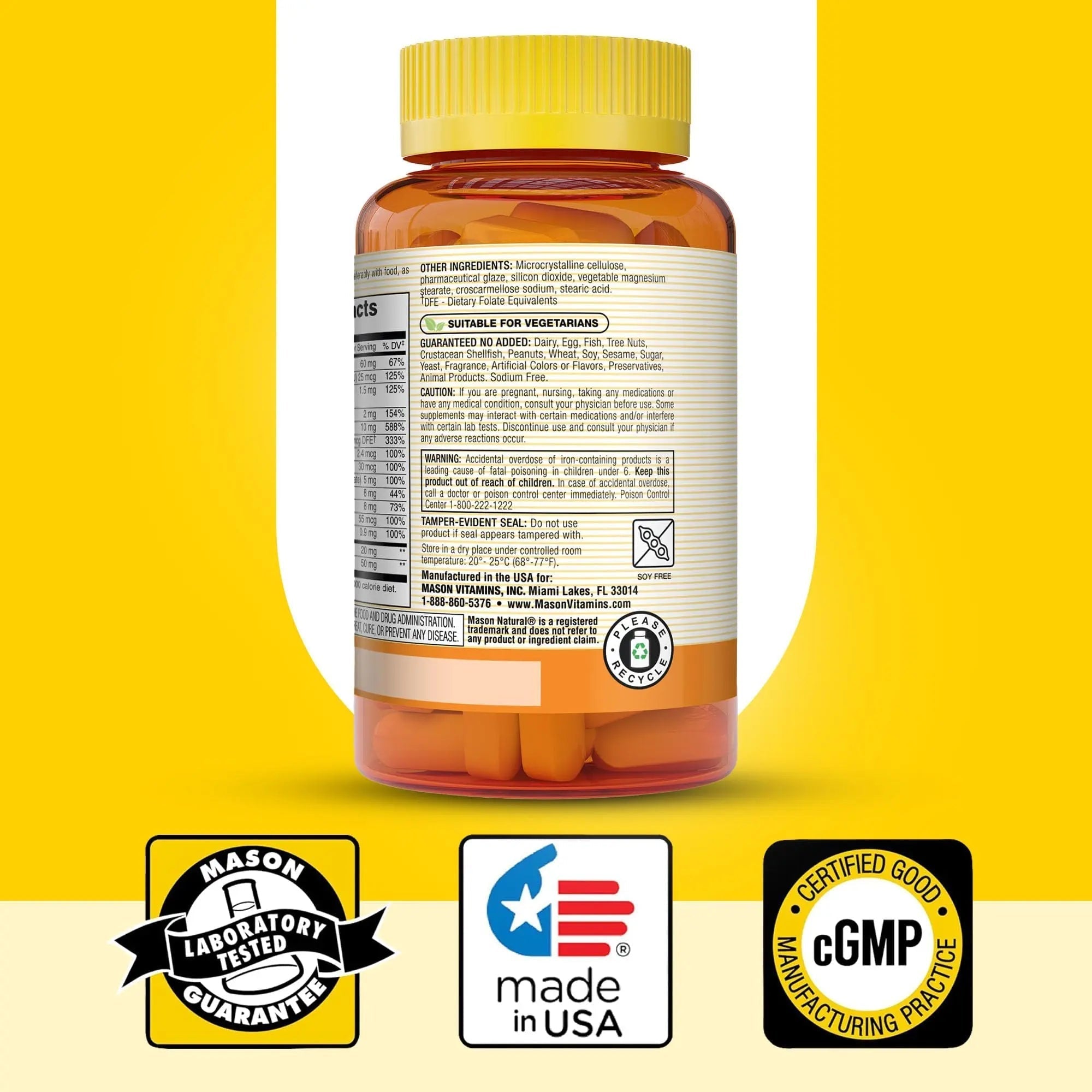 MASON NATURAL Renal Multivitamin, with ALA, Biotin, & B Vitamins for Daily Support,100 Caplets MASON NATURALAu supplements