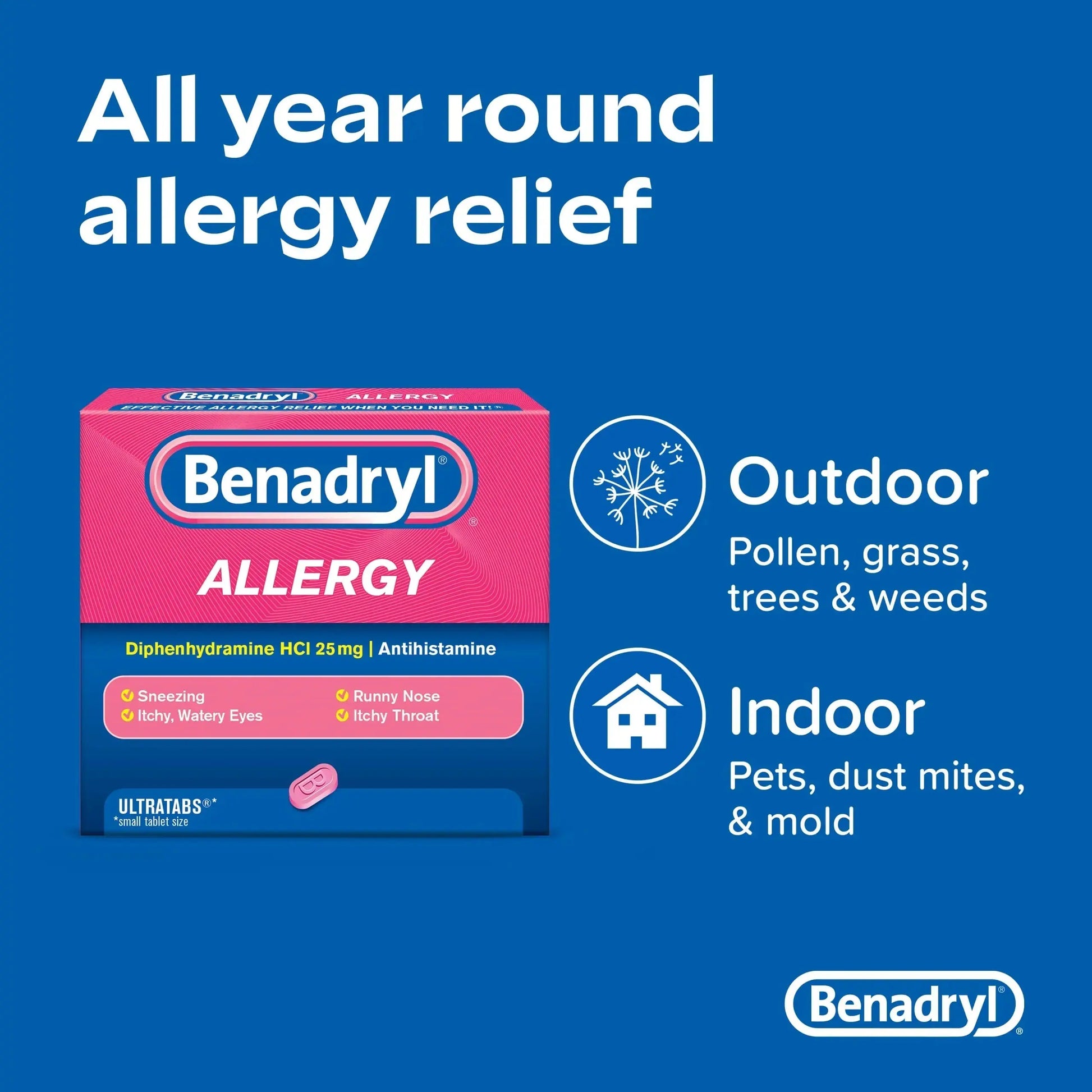 Benadryl Ultratabs Antihistamine Allergy Relief Tablets with 25 mg Diphenhydramine HCl, 100 ct and Tylenol Extra Strength Pain Reliever Rapid Release Gels with 500 mg Acetaminophen, 100 ct TylenolAu supplements