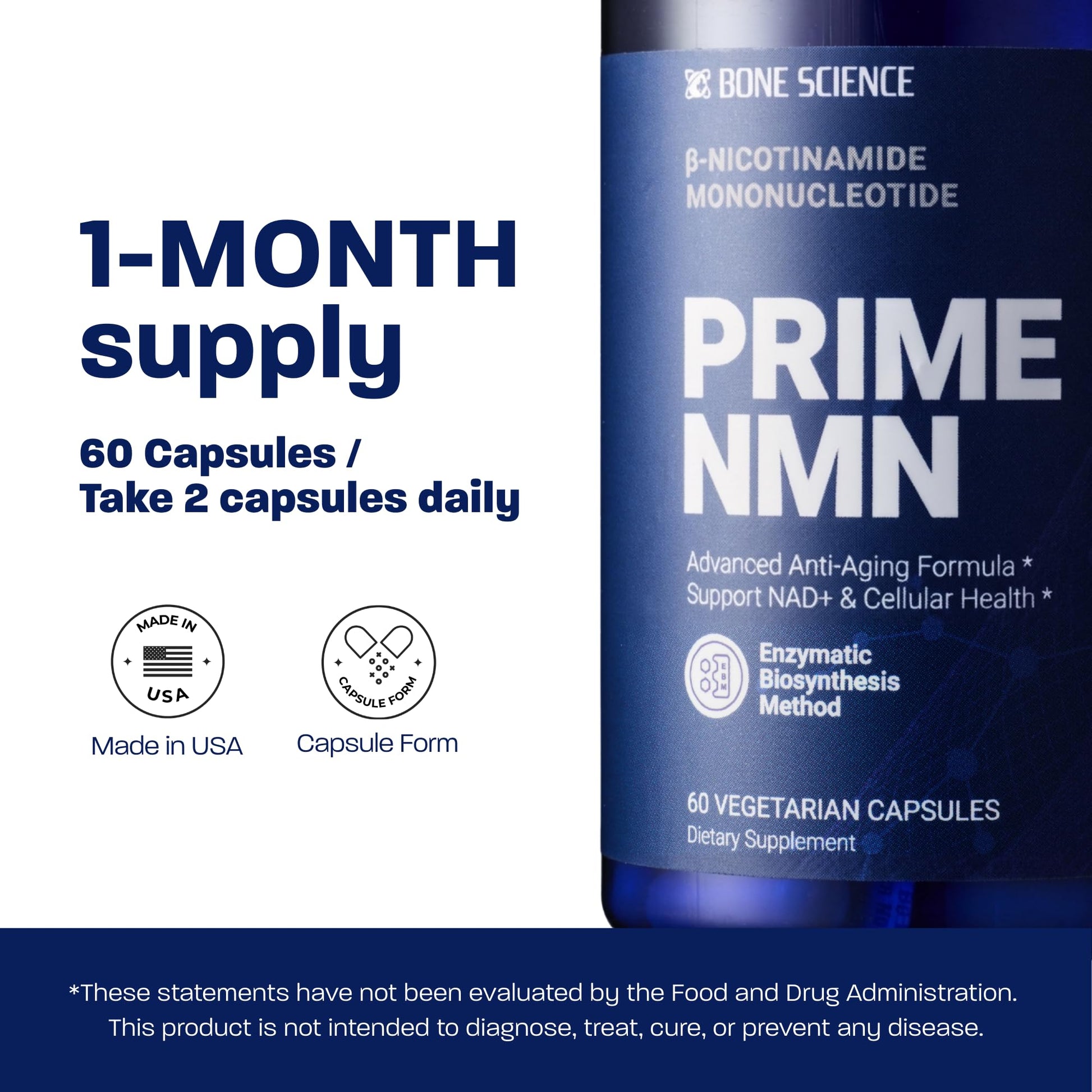 BONE SCIENCE Uthever NMN & Pterostilbene 6-in-1 Complex with Resveratrol, Glutathione & BioPerine - High Purity Stabilized NAD+ Precursor for Healthy Aging & Cellular Energy - 60 Vegetarian Capsules BONE SCIENCEAu supplements