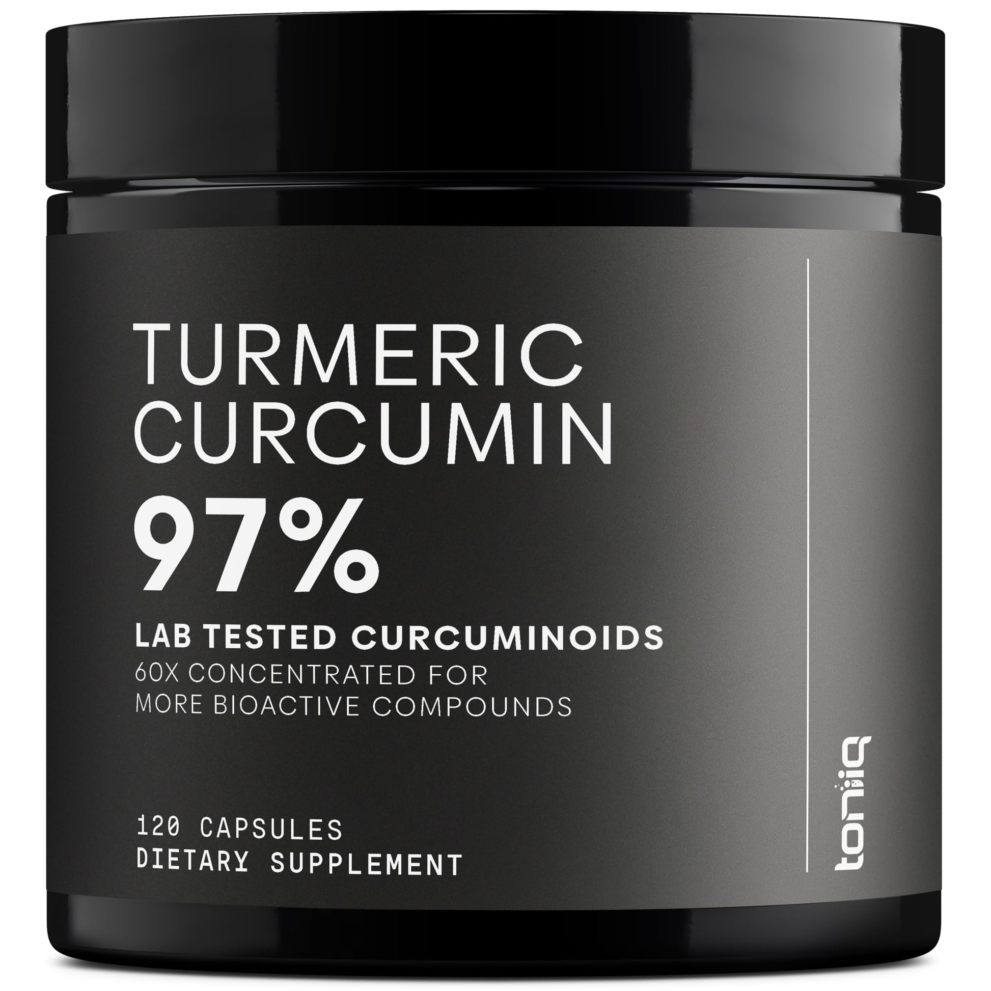 Turmeric Curcumin - Ultra High Potency 60:1 Extract with 97% Curcuminoids - 1200mg Per Serving - Black Pepper & MCT Oil for Enhanced Absorption - Third-Party Lab Tested - 120 Capsules ToniiqAu supplements