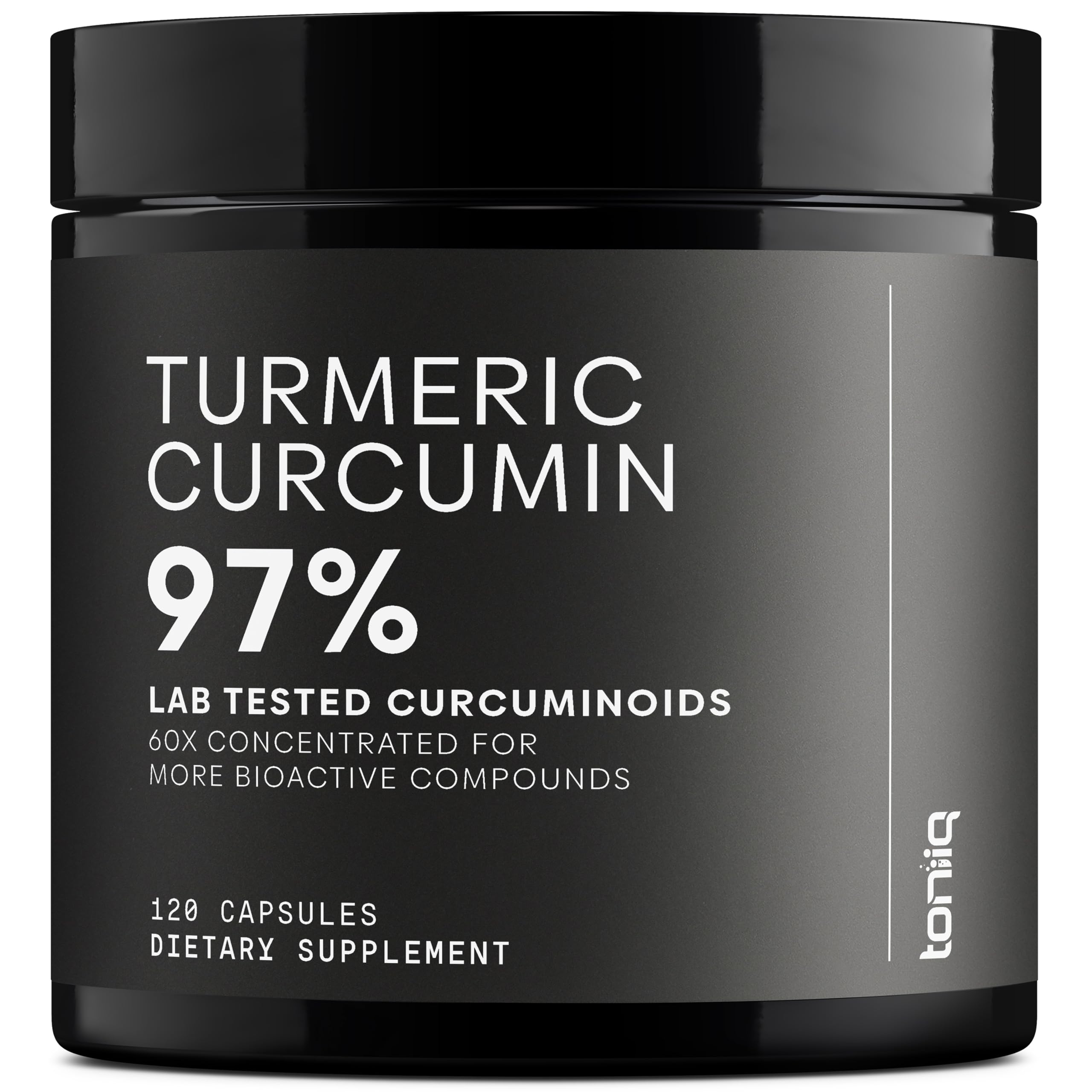 Turmeric Curcumin - Ultra High Potency 60:1 Extract with 97% Curcuminoids - 1200mg Per Serving - Black Pepper & MCT Oil for Enhanced Absorption - Third-Party Lab Tested - 120 Capsules ToniiqAu supplements