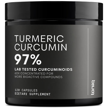 Turmeric Curcumin - Ultra High Potency 60:1 Extract with 97% Curcuminoids - 1200mg Per Serving - Black Pepper & MCT Oil for Enhanced Absorption - Third-Party Lab Tested - 120 Capsules ToniiqAu supplements