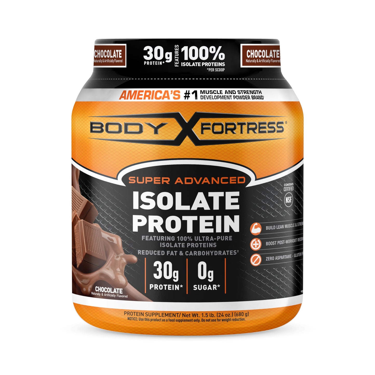 Body Fortress Super Advanced Isolate Protein, Chocolate Protein Powder Supplement Body FortressUS supplements