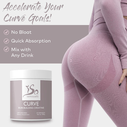 IsoSensuals Curve Bum Building Creatine - Micronized 200 Mesh for Smooth Muscle IsoSensualsUS supplements