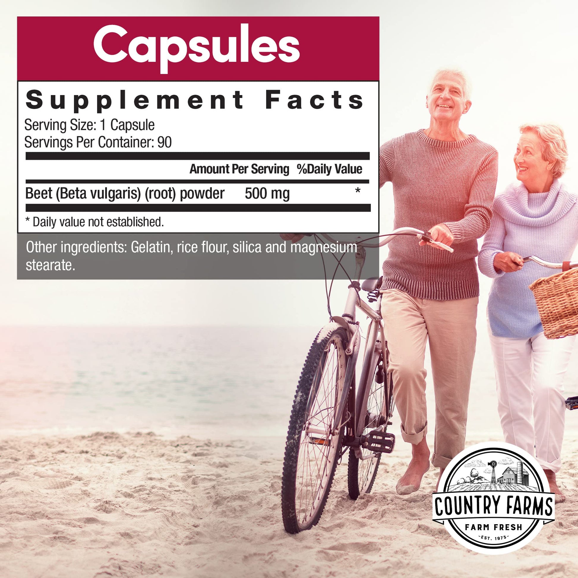 COUNTRY FARMS Bountiful Beets Root Capsules, Wholefood Beet Extract Superfood COUNTRY FARMSAu supplements