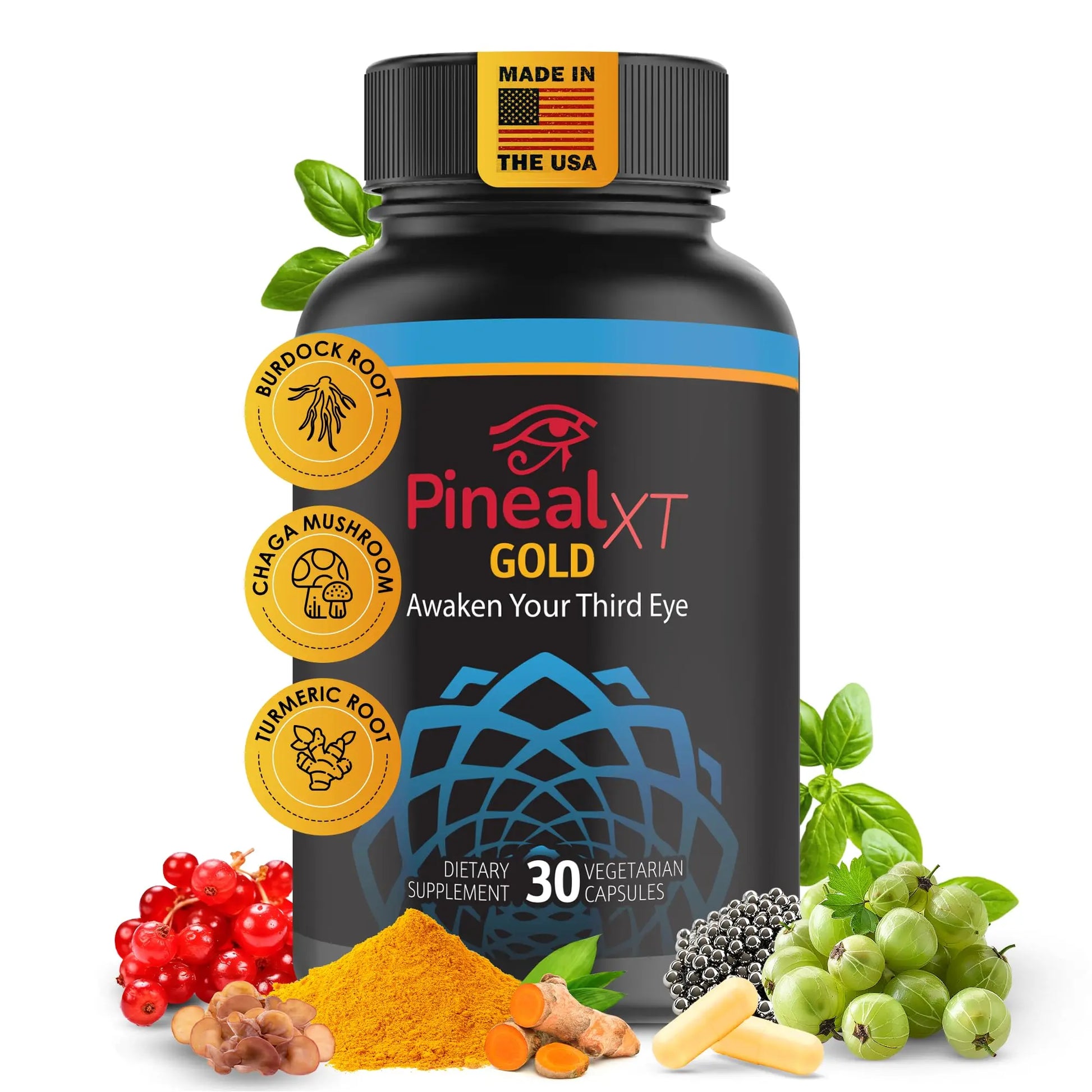 Pineal XT Gold + Pharaoh's Nectar - Pineal Gland Supplement Bundle – 24K Monoatomic Gold Ormus Drops, Pineal Gland Decalcification, Third Eye Awakening, Focus, Energy & Manifestation Nutravillenz supplements