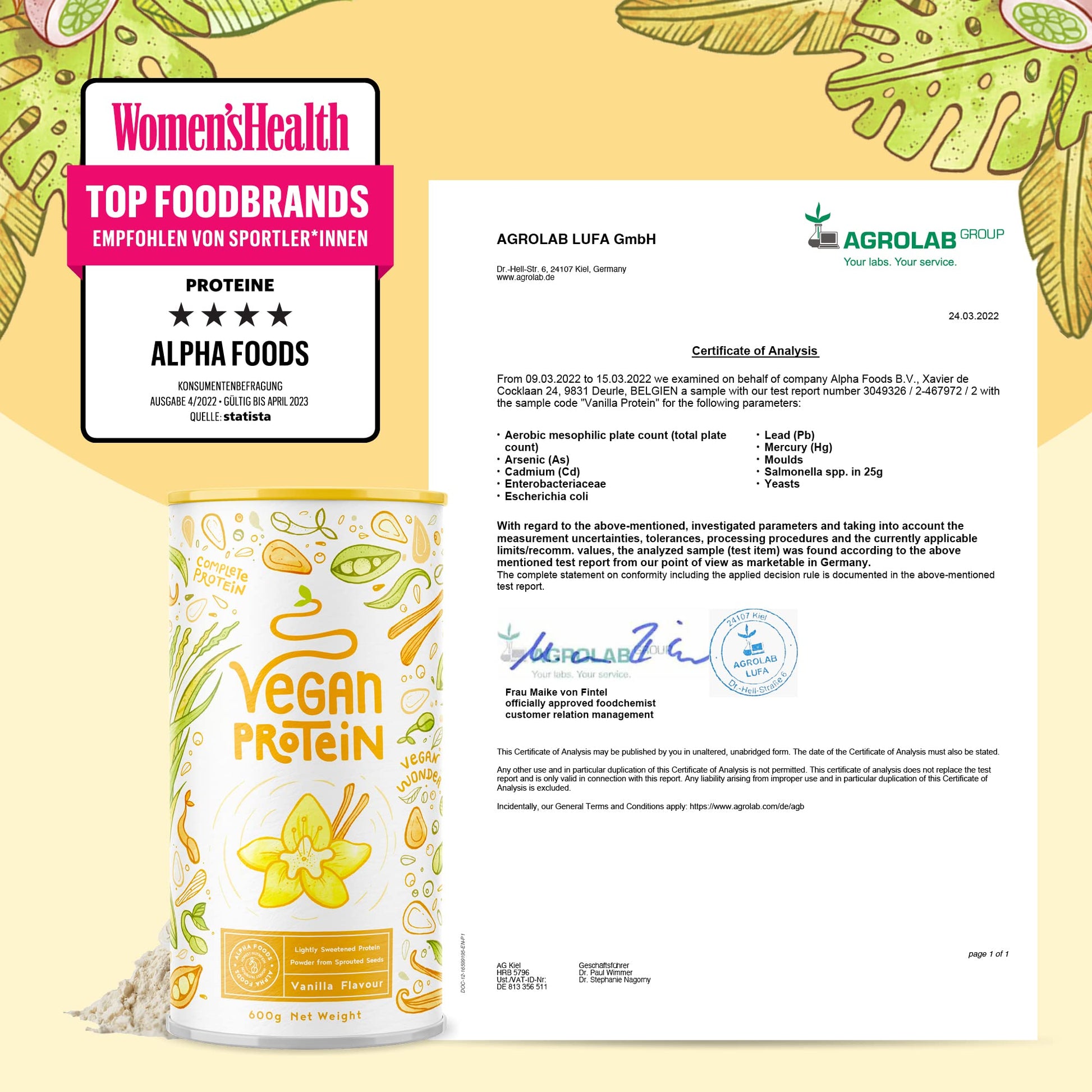 Vegan Protein Powder Vanilla - 1.2kg(80 servings) - 100% Plant Based Protein Powders Alpha FoodsAu supplements