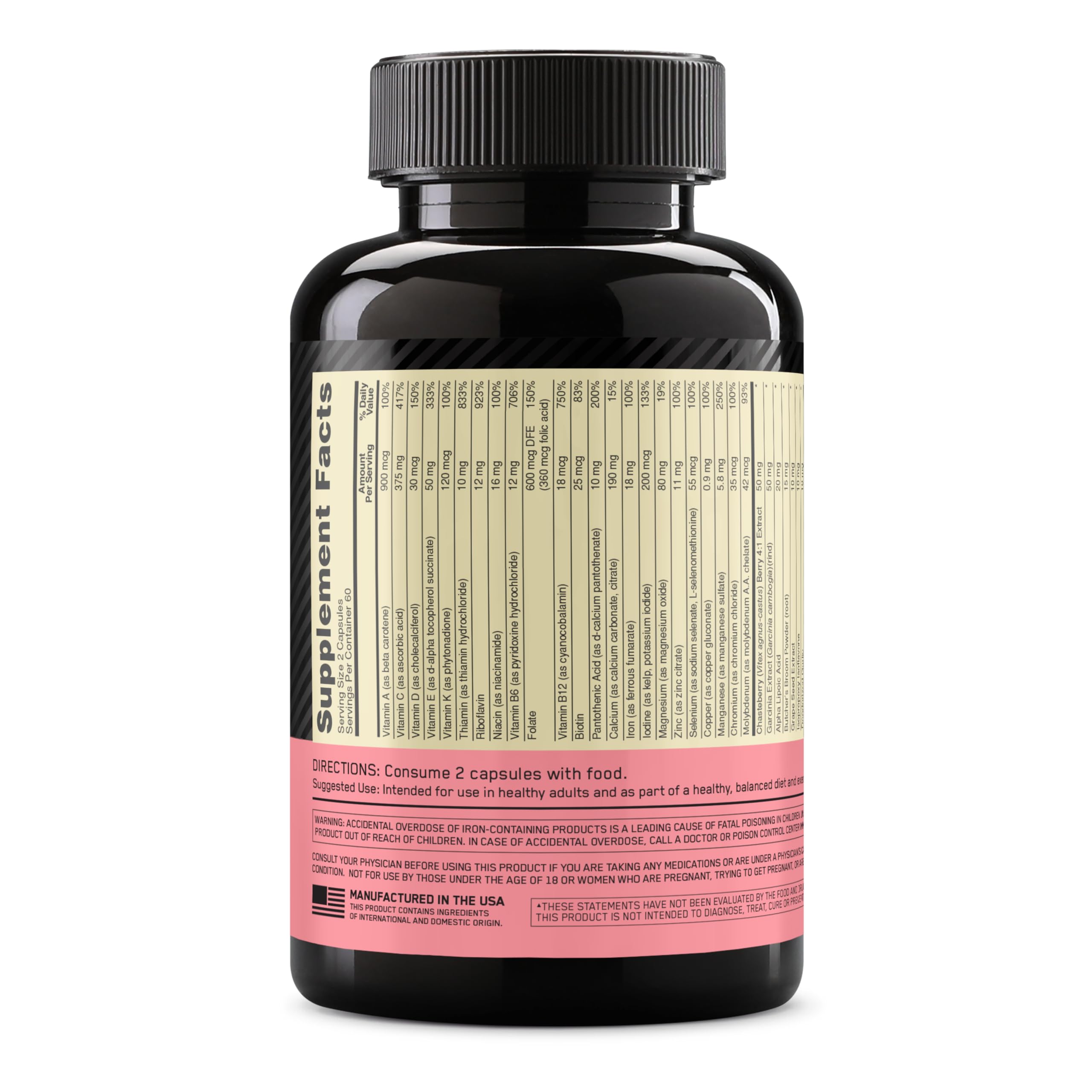 Optimum Nutrition Opti-Women, Vitamin C, Zinc and Vitamin D for Immune Support Womens Daily Multivitamin Supplement with Iron, Capsules, 120 Count Optimum NutritionAu supplements