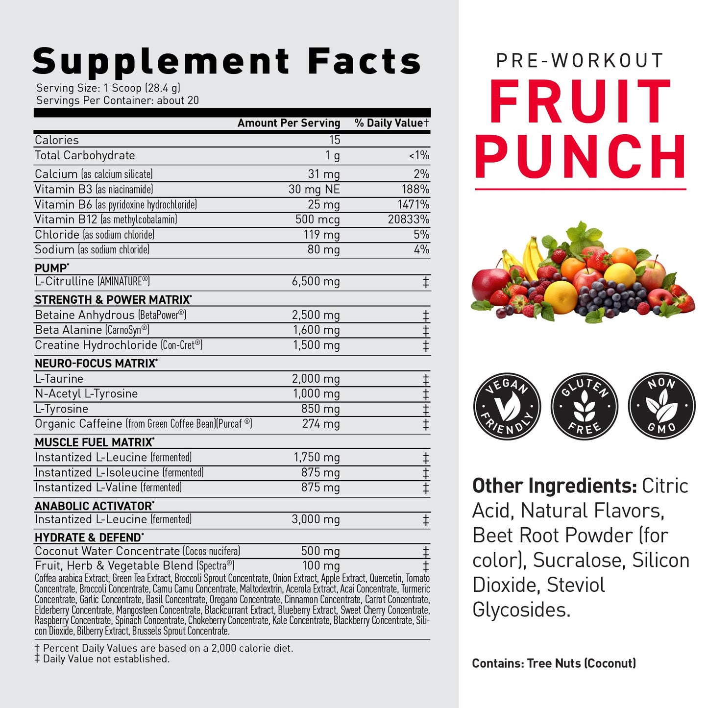 Kaged Stimulant Free Pre Workout Powder | Fruit Punch | Pre-Kaged | Formulated with Creatine, Beta Alanine | No Jitters | 20 Servings KagedUS supplements