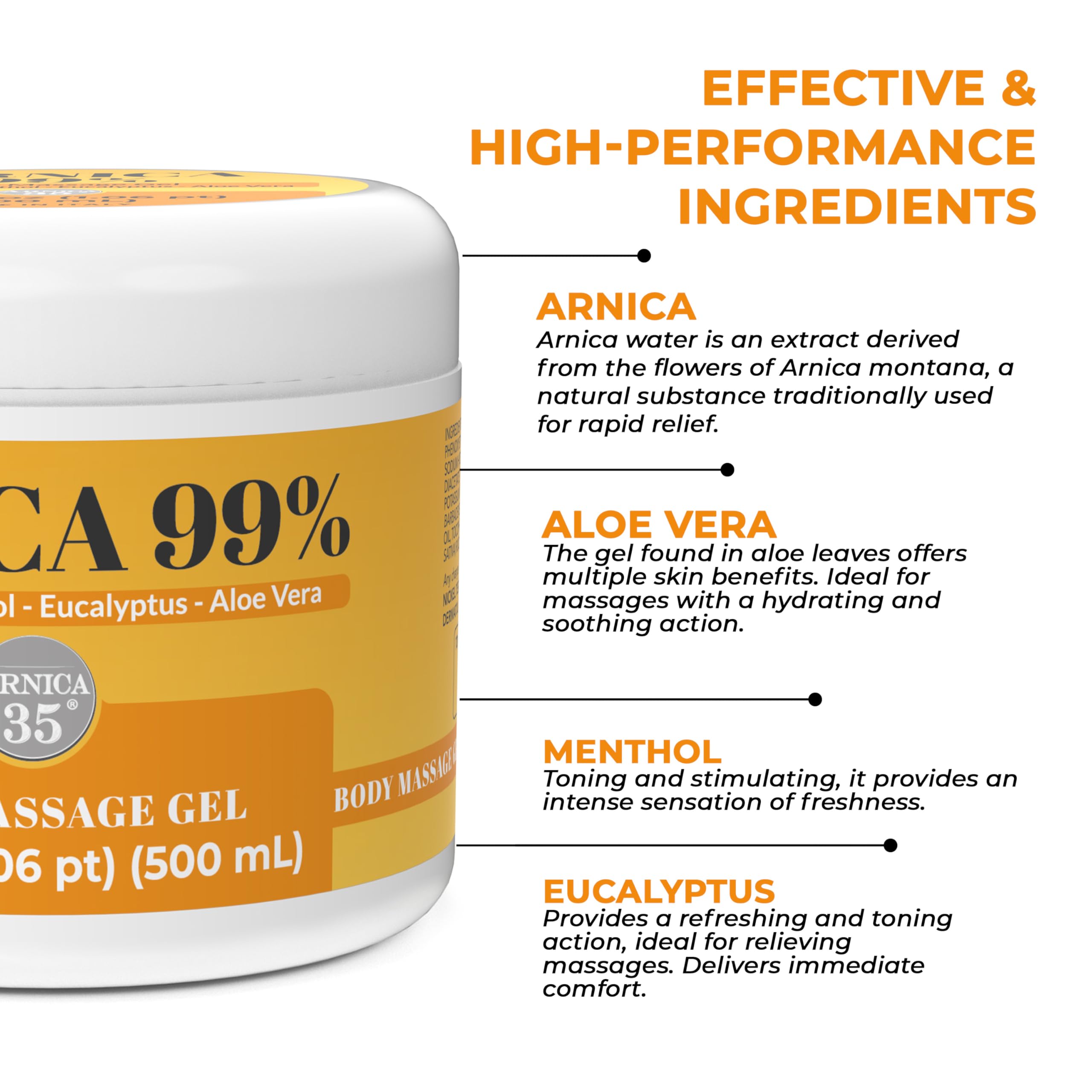 Arnica 35 Arnica Body Massage Gel – Water-Based Cosmetic Massage Gel with Arnica Montana, Fast-Absorbing Lightweight Texture, Non-Greasy Feel, Dermatologically Tested, 16.9 fl oz ArnicaAu supplements