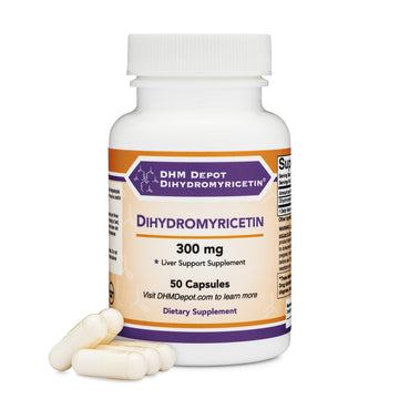 Dihydromyricetin (DHM) 50 Capsules, 300mg, Liver Support Supplement (Third Party Double Wood SupplementsUS supplements