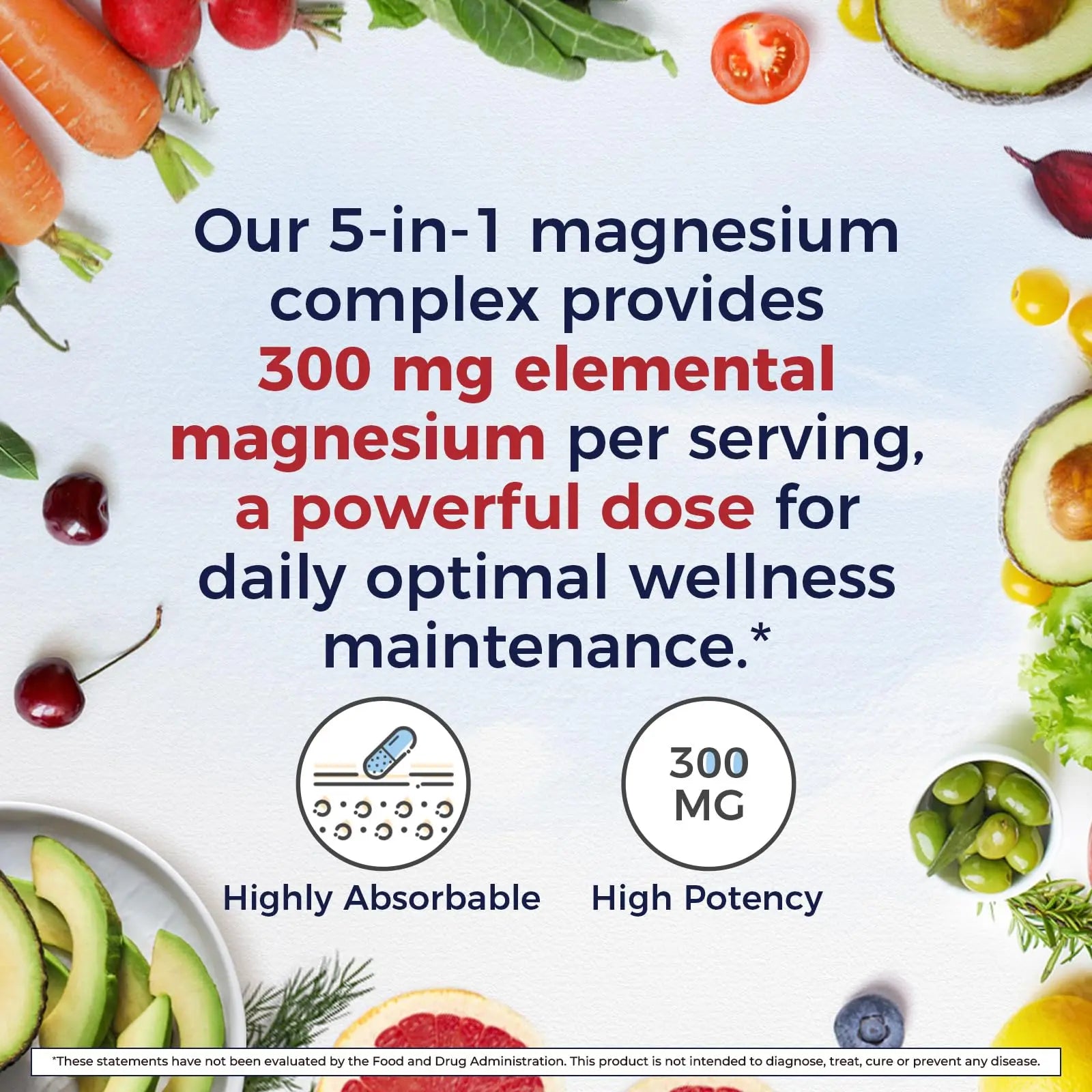Vitalitown Magnesium Complex Supplement | 300mg Elemental Mag | Magnesium Citrate Glycinate Taurate Malate | Non-GMO, No Gluten, 90 Vegan Magnesio Capsules for Bone Brain Heart Vitalitownnz supplements