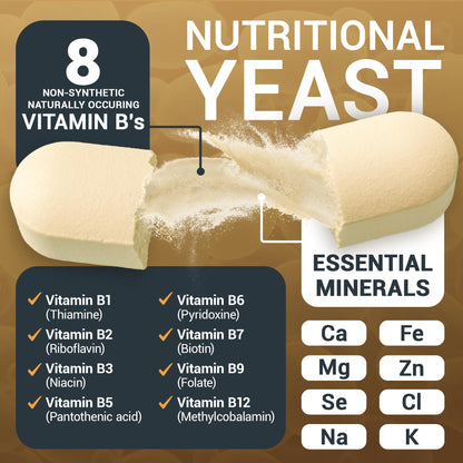 Dr. Berg Nutritional Yeast Tablets – Natural B12 Added - All 8 B Vitamin Complex – Organic Dr. Berg NutritionalsUS supplements