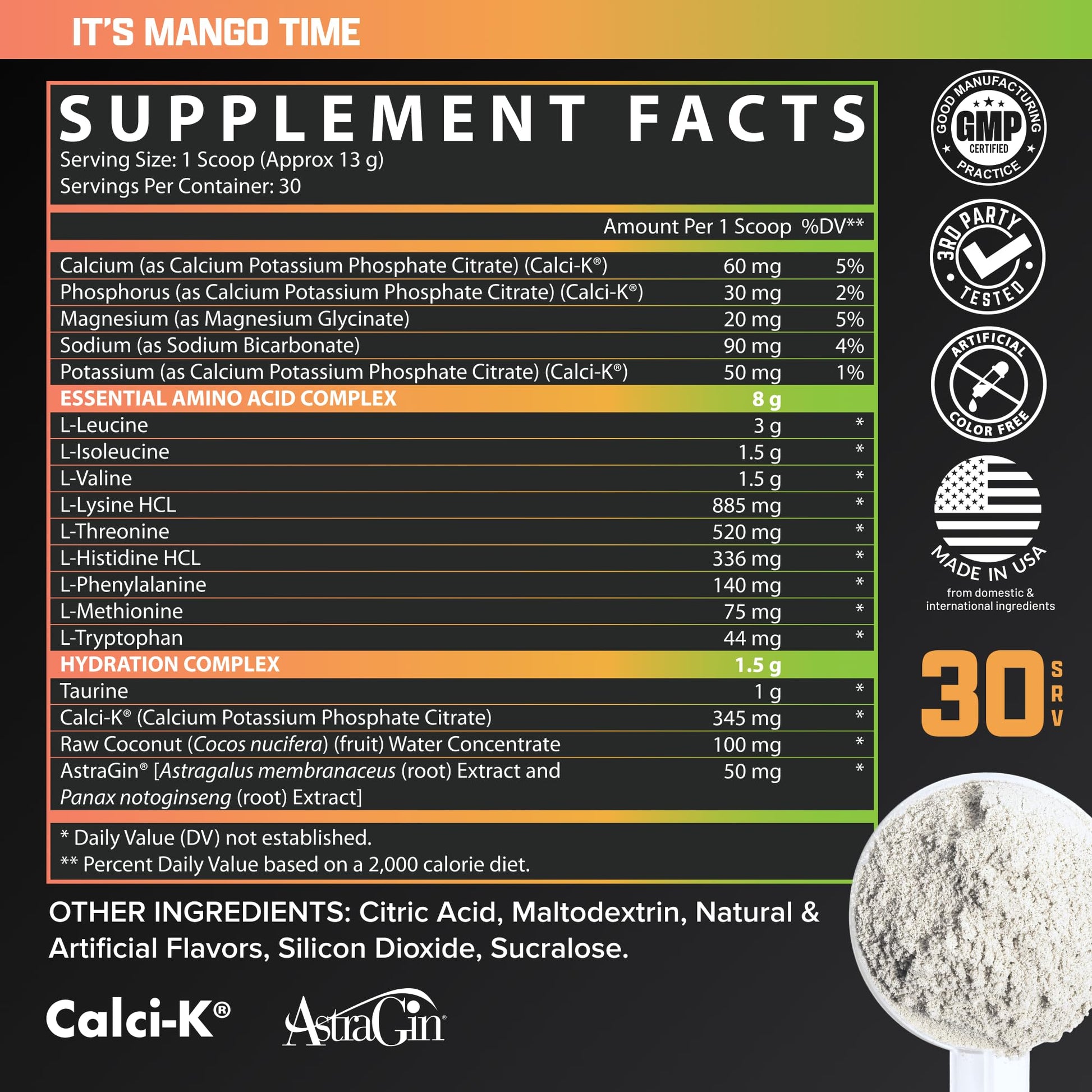 Nutrex Research EAA Hydration | EAAs + BCAA Powder | Muscle Recovery, Strength, Muscle Building, Endurance | 8G Essential Amino Acids + Electrolytes | 30 Servings It's Mango Time Nutrex ResearchAu supplements