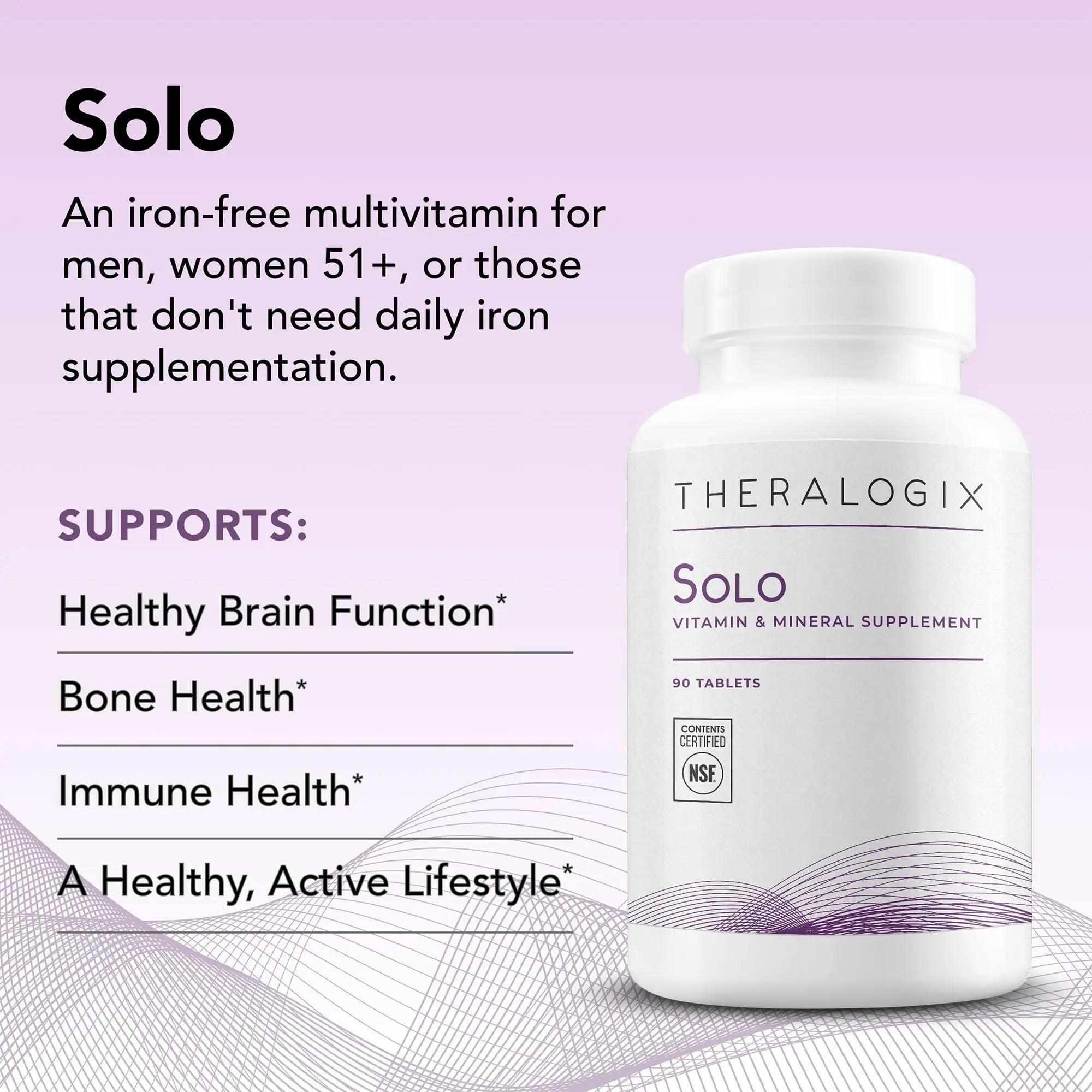 Theralogix Solo Multivitamin & Multimineral Supplement Without Iron - 90-Day Supply - Iron-Free Multivitamin TheralogixAu supplements