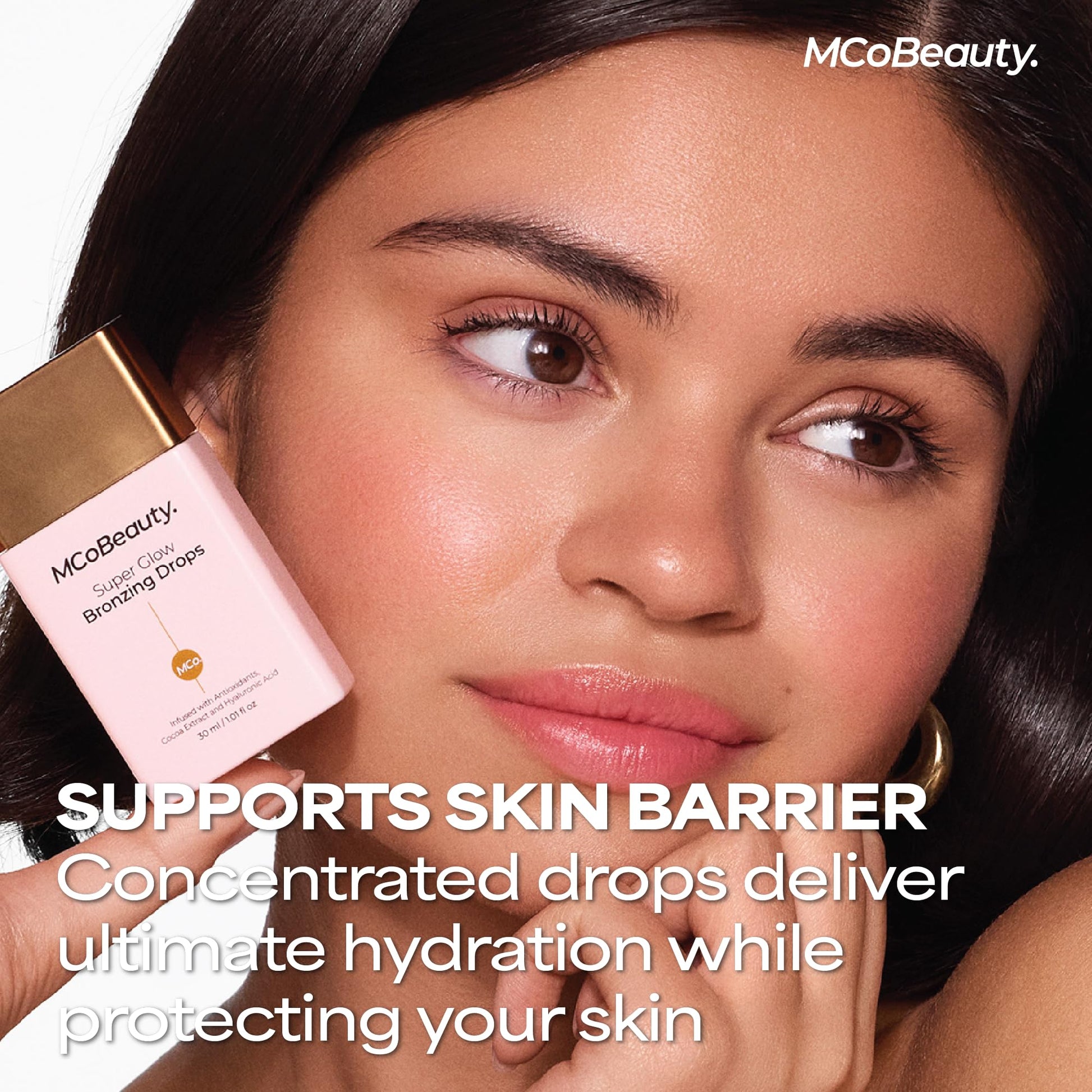 MCoBeauty - Super Glow Bronzing Drops - Effortless Face Tan with Shimmer Formula - Face Care, Bronze Drops - Contains Hyaluronic Acid, White Tea Extract, Cocoa Extract and More MCoBeautyAu supplements