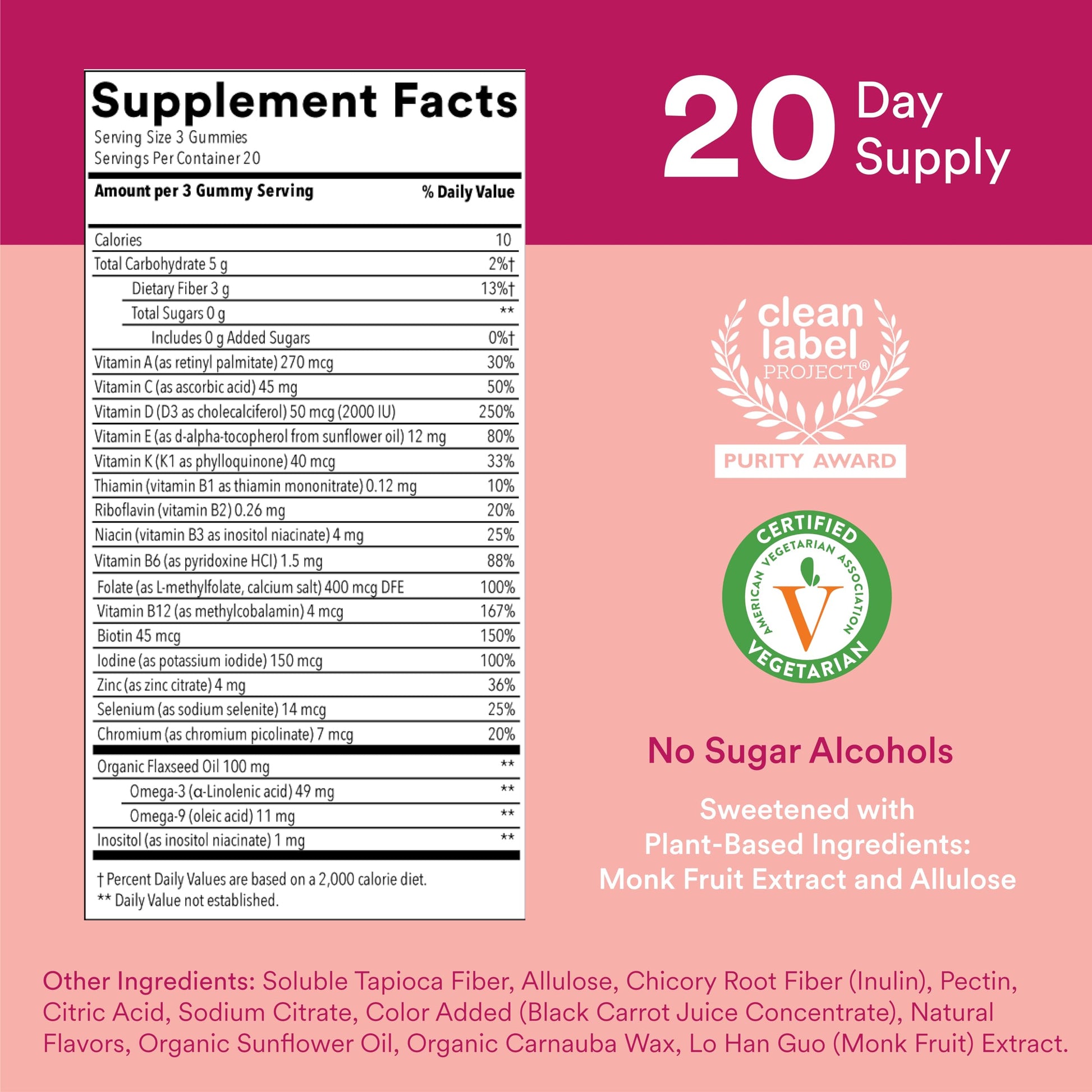 SmartyPants Women's Multivitamin Gummies, Sugar Free: Biotin, Methylfolate, Omega 3 (ALA), Vitamin D3, C, Vitamin B12 SmartyPantsAu supplements