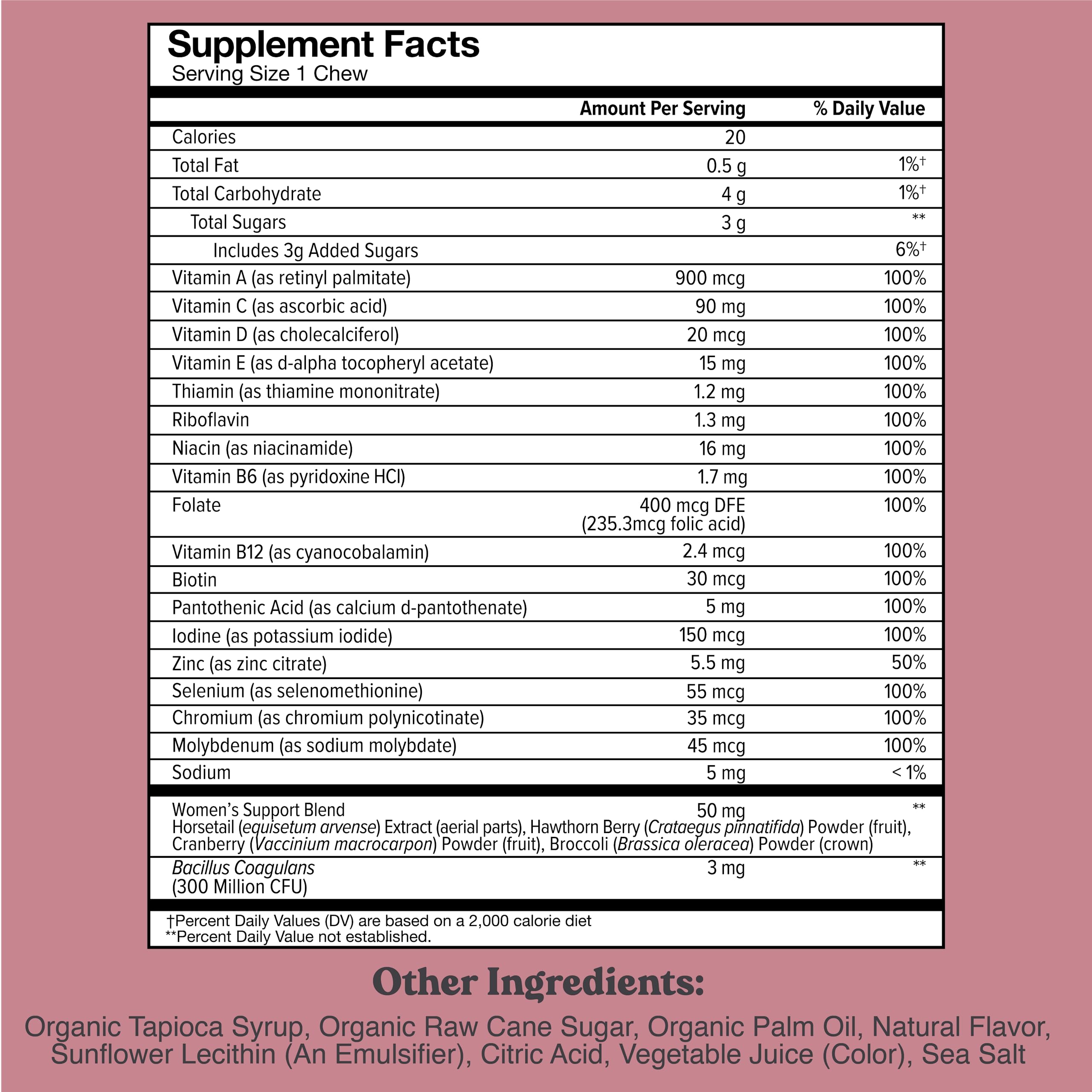 Chewsy Women's Multivitamin Chews, Immune & Energy Support, Vitamins C, B12, A, D, E CHEWSYAu supplements