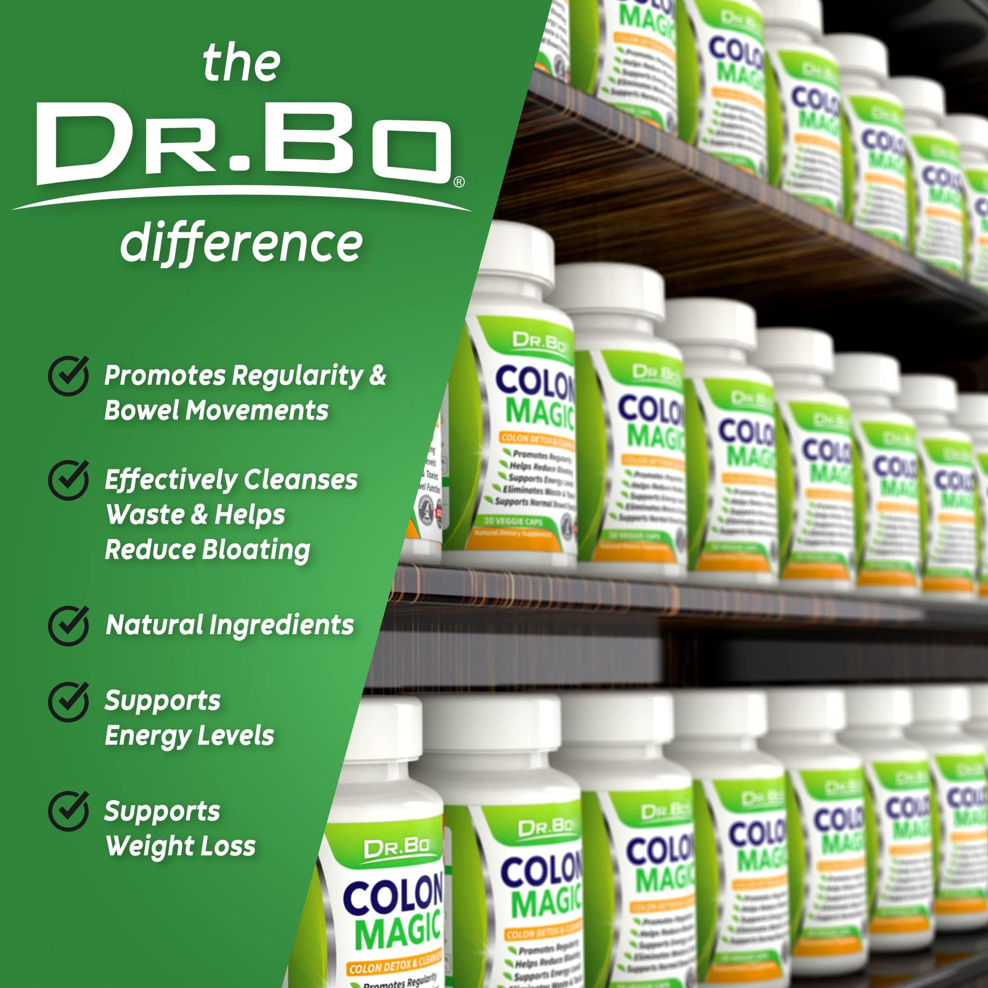 Colon Cleanse Detox Formula - Natural Bowel Cleanser Pills for Intestinal Bloating & Fast Digestive DR. BOUS supplements