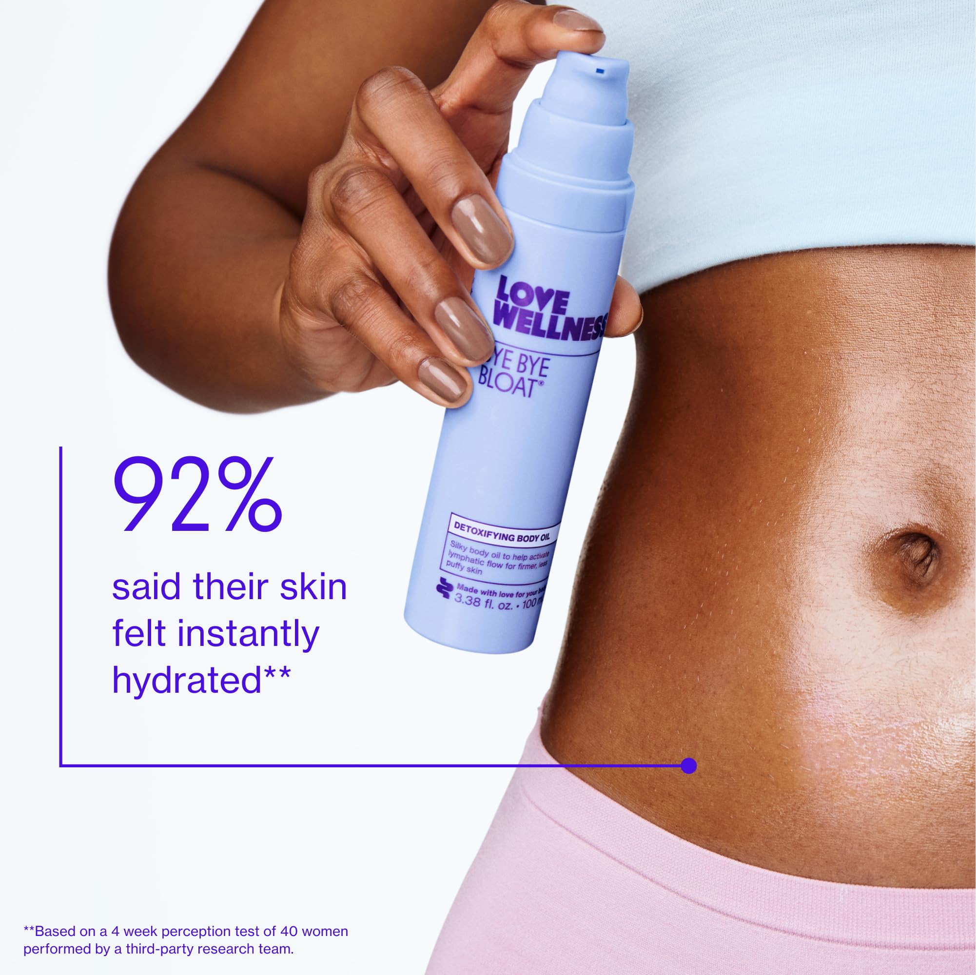 Love Wellness Bye Bye Bloat Detoxifying Body Oil | Lymphatic Drainage Oil to Hydrate, Depuff & Awaken Skin | Reduce Swelling Massage Oil for Women with Peppermint, Grapefruit & Rosemary Oil |100 mL Love WellnessUS supplements