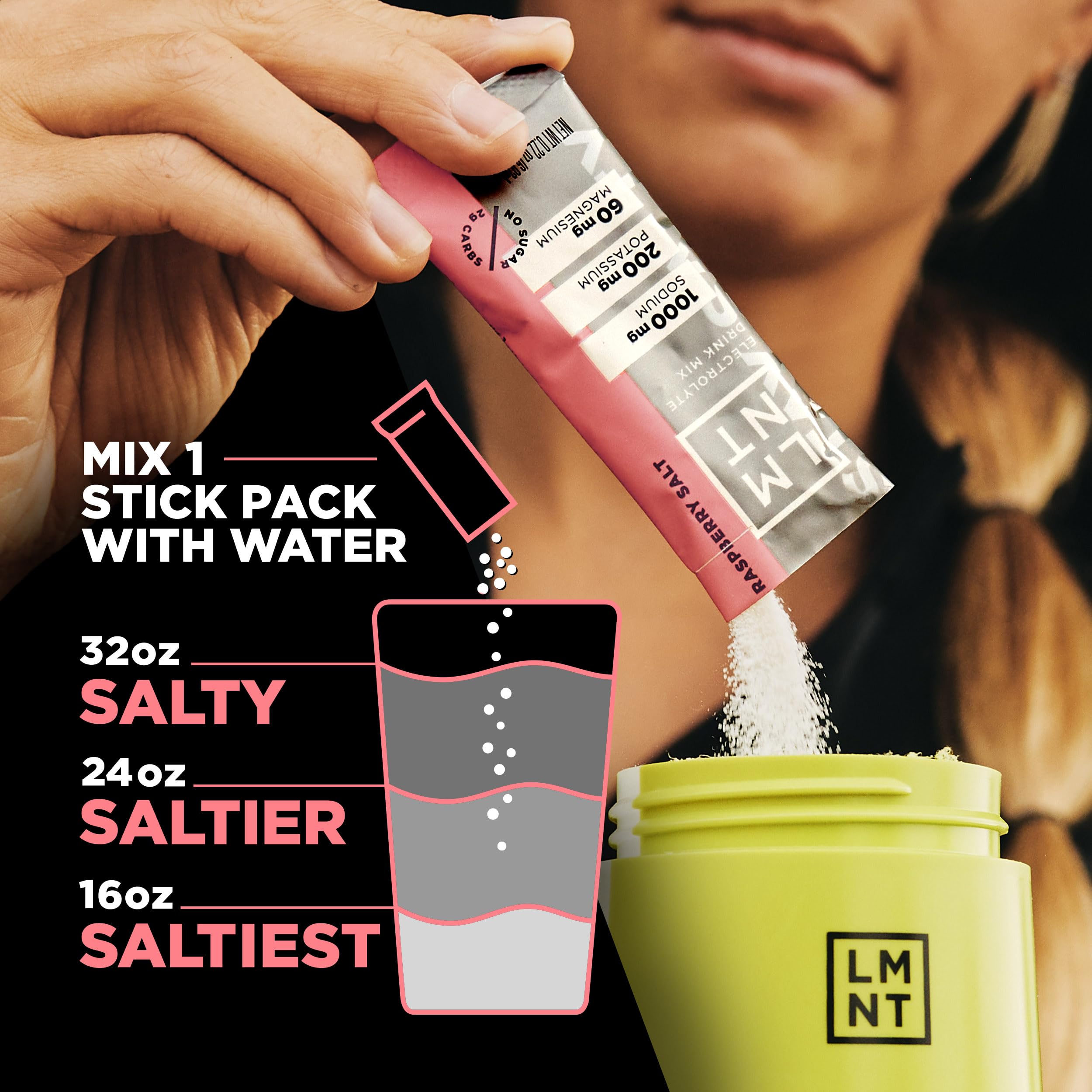 LMNT Zero Sugar Electrolytes - Raspberry Salt | Drink Mix | 30-Count Drink LMNTUS supplements