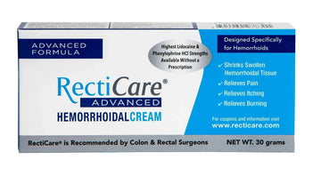 Recticare Advanced Hemorrhoidal Cream: Advanced Treatment to Shrink & Soothe Hemorrhoids - Itch, Pain, Burn Relief - 30g Hemorrhoidal Cream with Lidocaine RecticareAu supplements