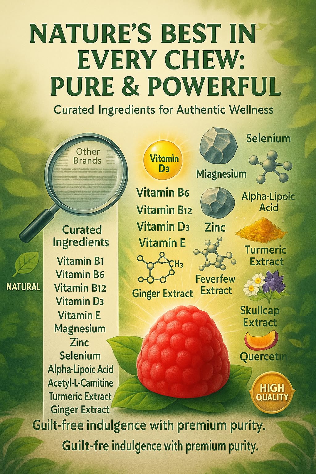 Sugar Free Neuropathy Support Gummies for Nerve – Enhanced Nerve Health, Regeneration, Cognitive Support with Vitamin B1, B6, B12, Magnesium, ALA, Turmeric, CoQ10 & More NutraPerfectoAu supplements