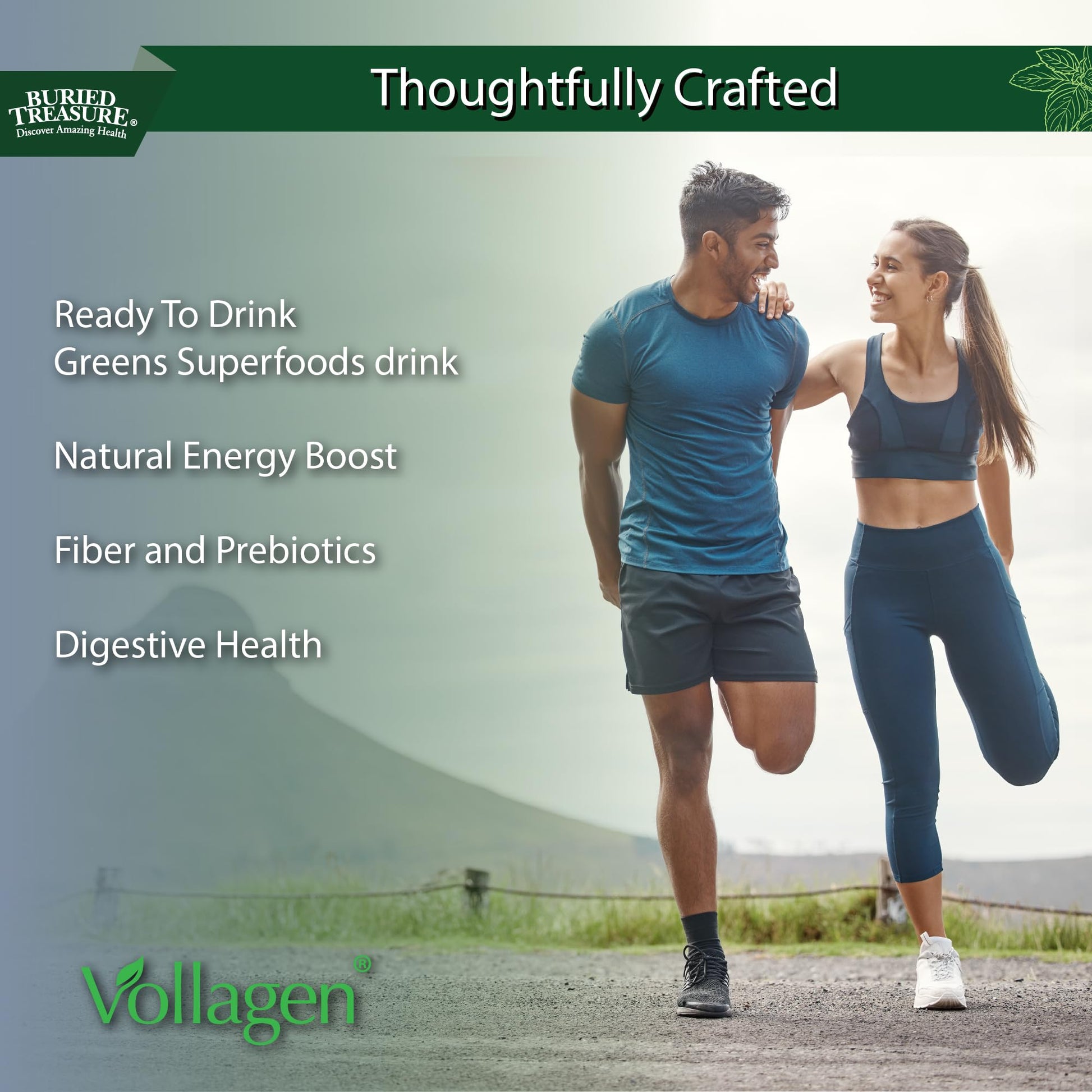Buried Treasure Green20 Fusion – Superfood Blend with Vollagen for Skin, Hair, and Joint Support, Plant-Based, Vegan, Non-GMO Gluten-Free, Dairy-Free, Soy-Free, 32oz Liquid Buried TreasureAu supplements