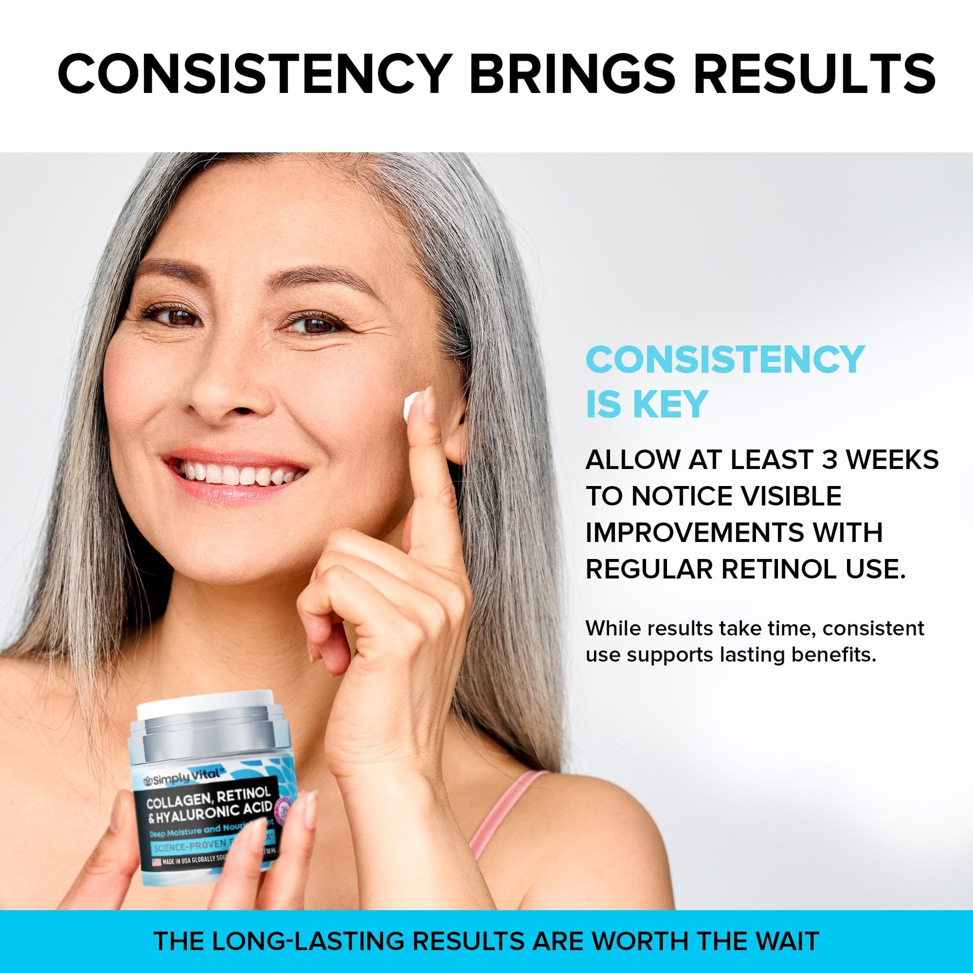 Anti-Aging Face Moisturizer with Retinol, Collagen & Hyaluronic Acid - Made in USA - Moisturizer Face Cream for Women & Men - Firming & Hydrating Neck Cream - Day & Night Skin Care - 1.7 fl oz SimplyVitalAu supplements
