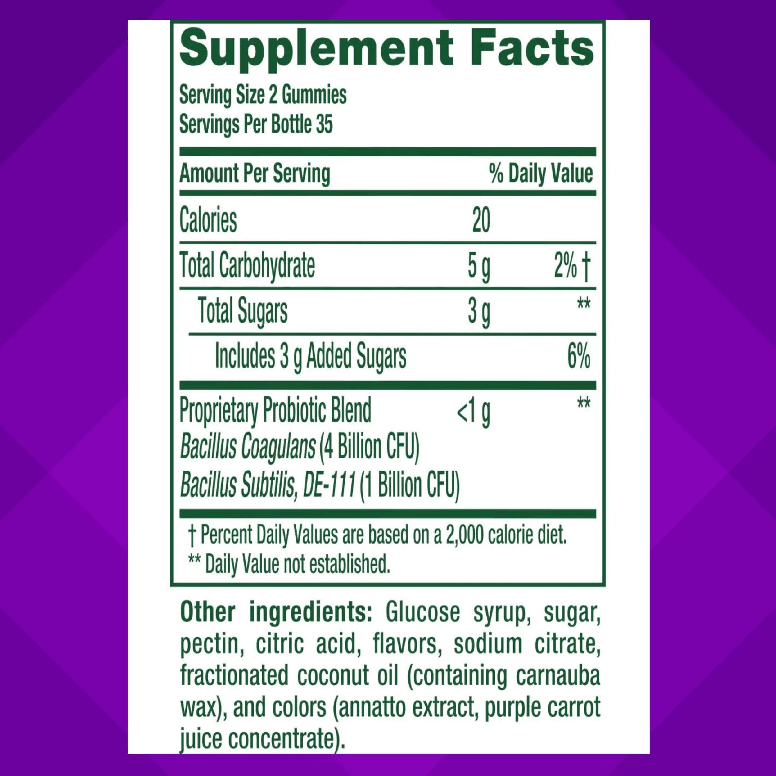 vitafusion Probiotic Gummy Supplements, Raspberry, Peach and Mango Flavors, Probiotic Nutritional Supplements With 5 Billion CFUs VitafusionAu supplements